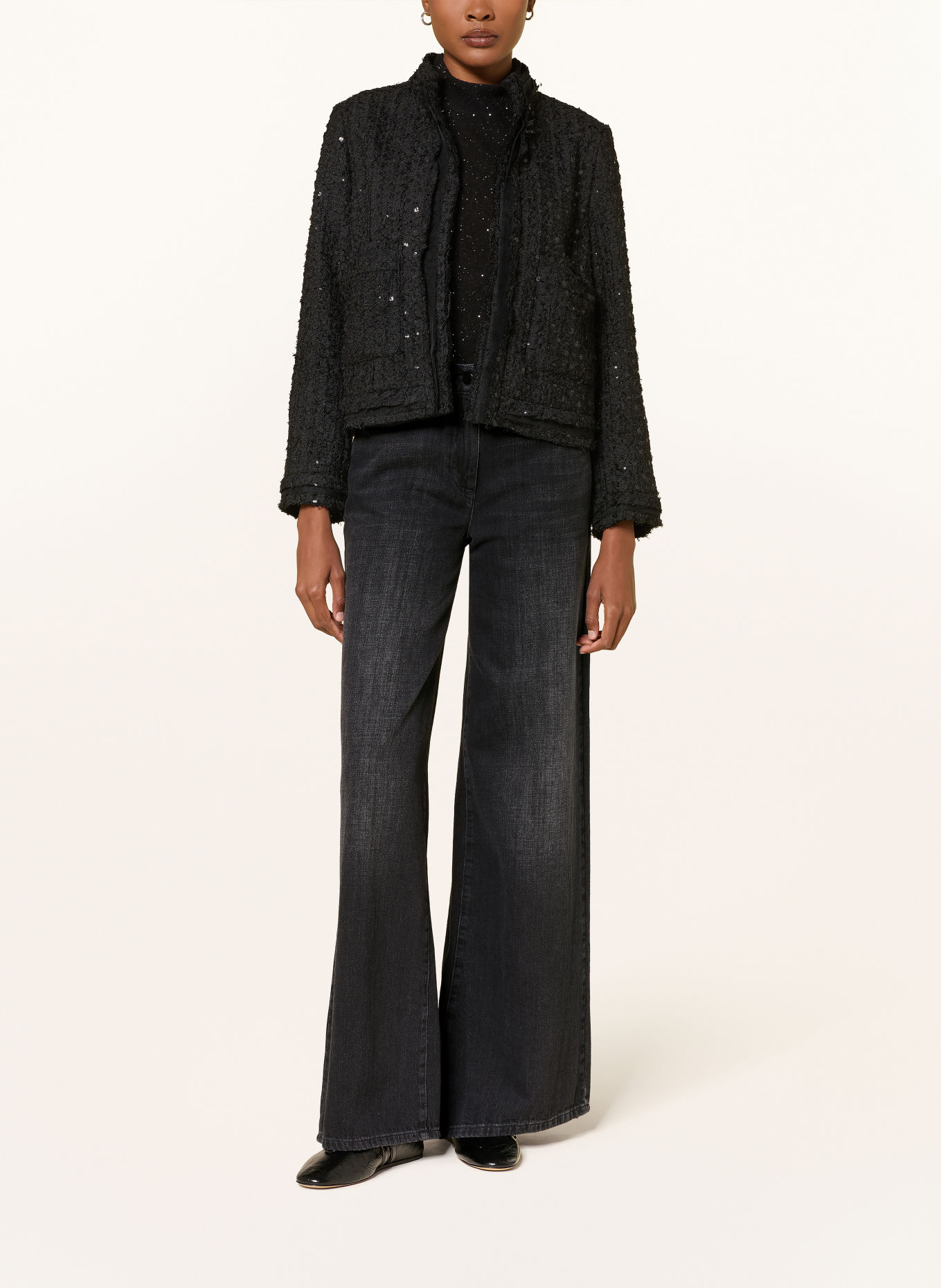 LUISA CERANO Wide-Leg jeans: 1 Deep Black