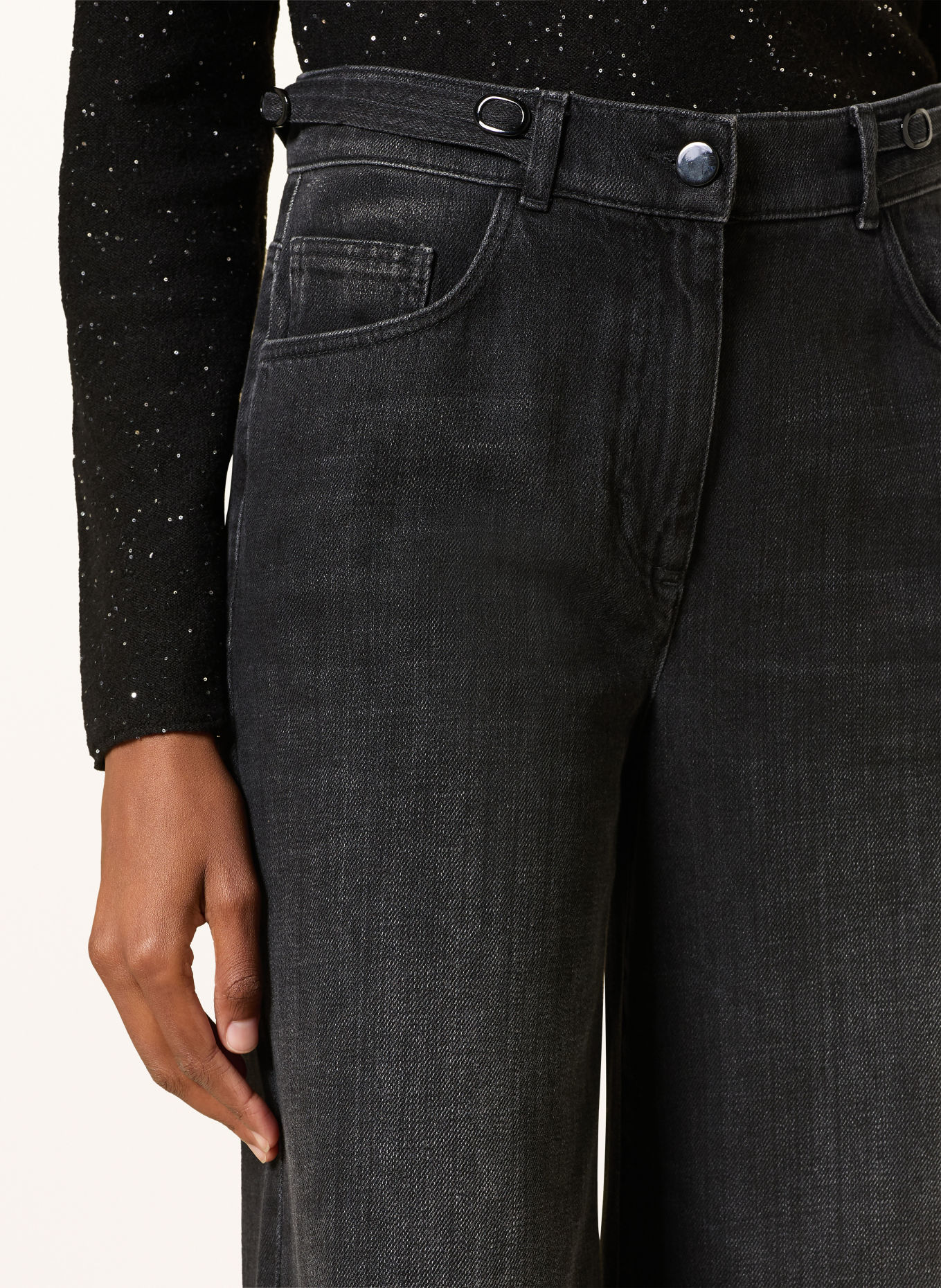 LUISA CERANO Wide-Leg jeans: 1 Deep Black