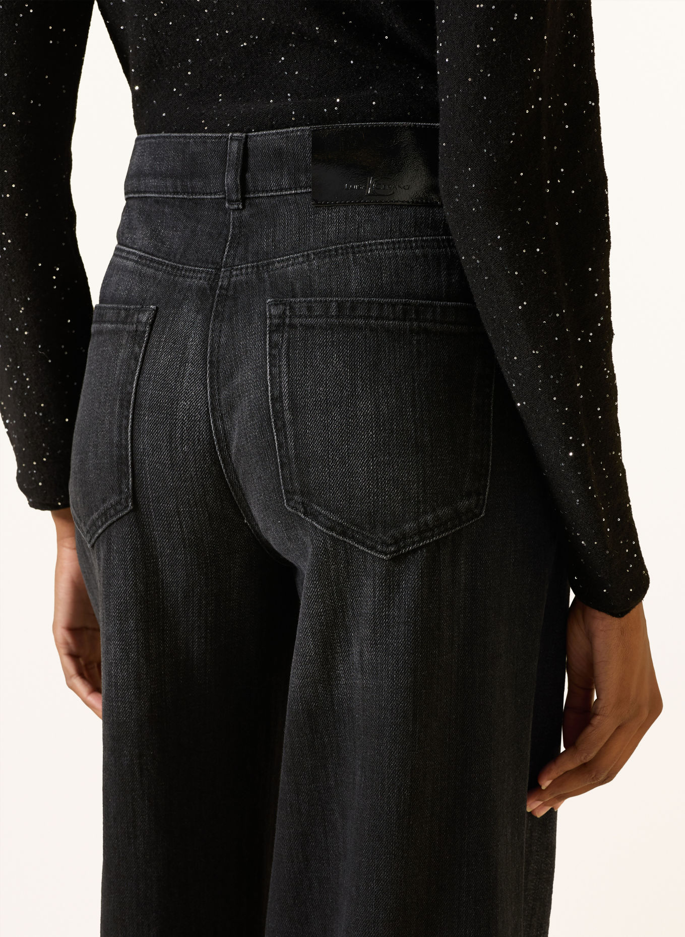LUISA CERANO Wide-Leg jeans: 1 Deep Black