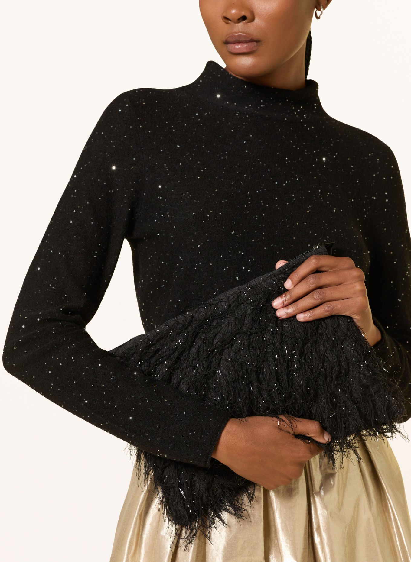 LUISA CERANO Clutch: BLACK