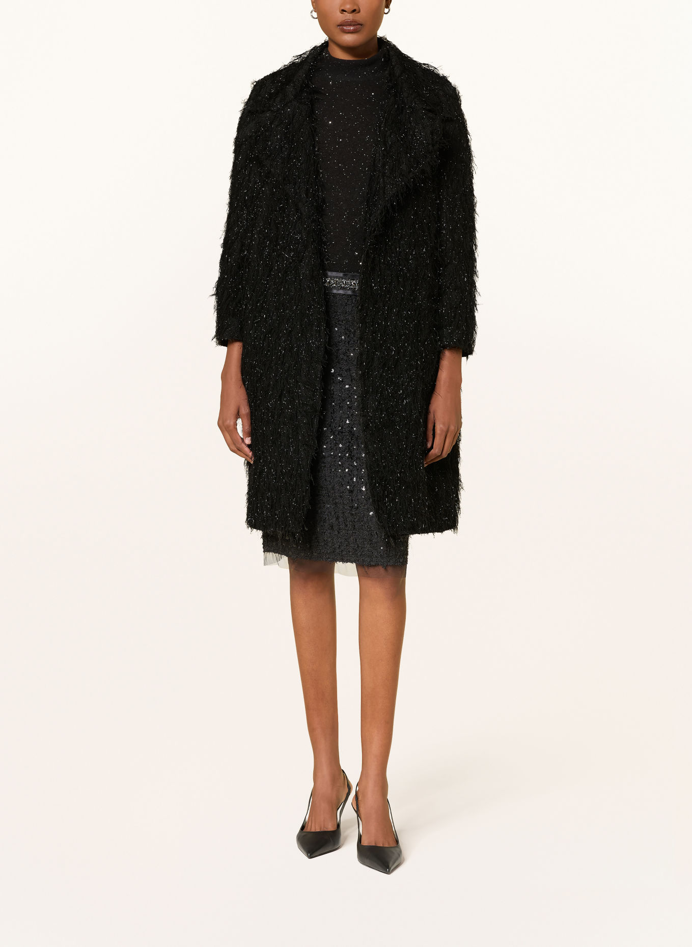 LUISA CERANO Manteau: NOIR