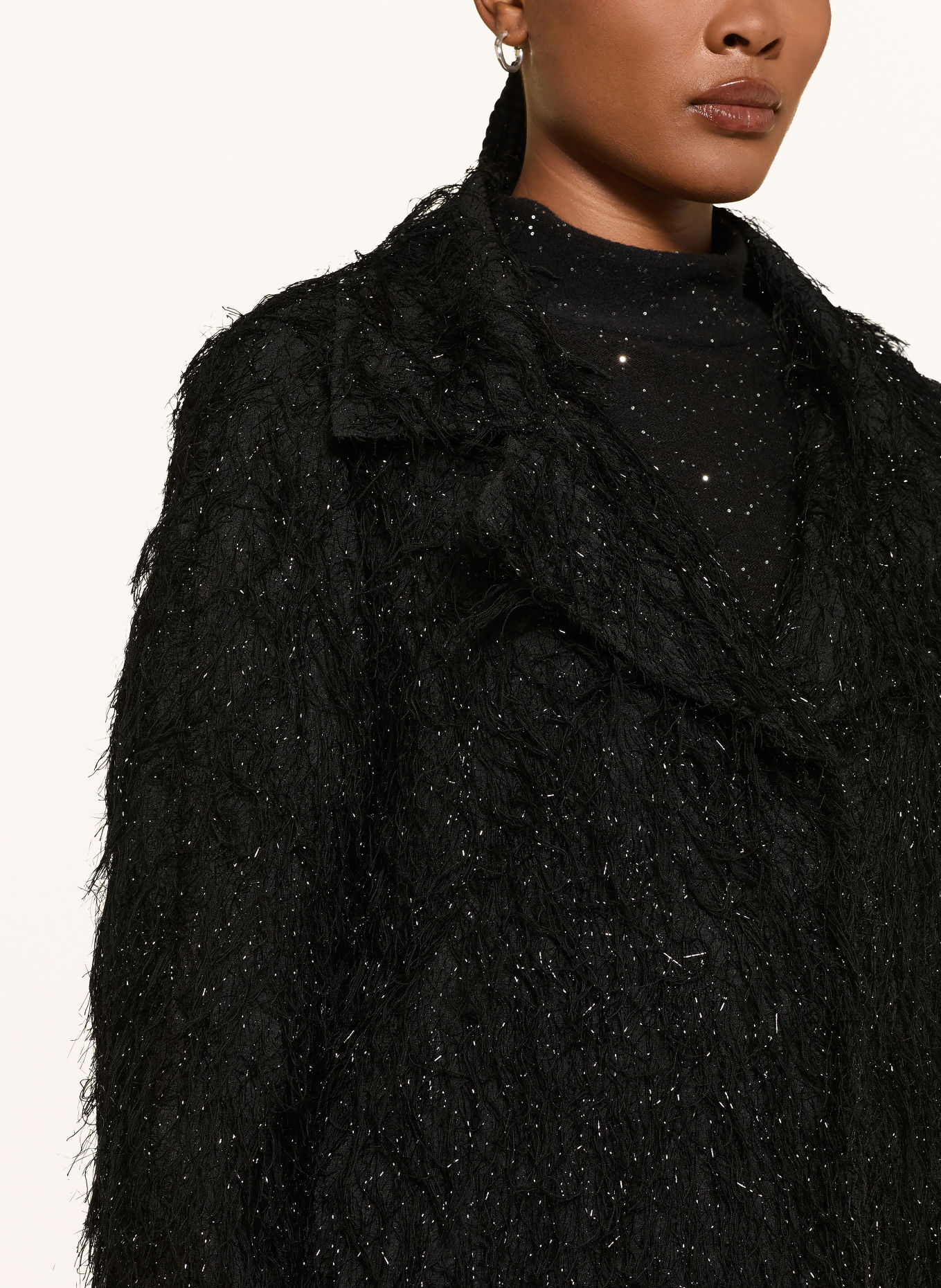 LUISA CERANO Manteau: NOIR