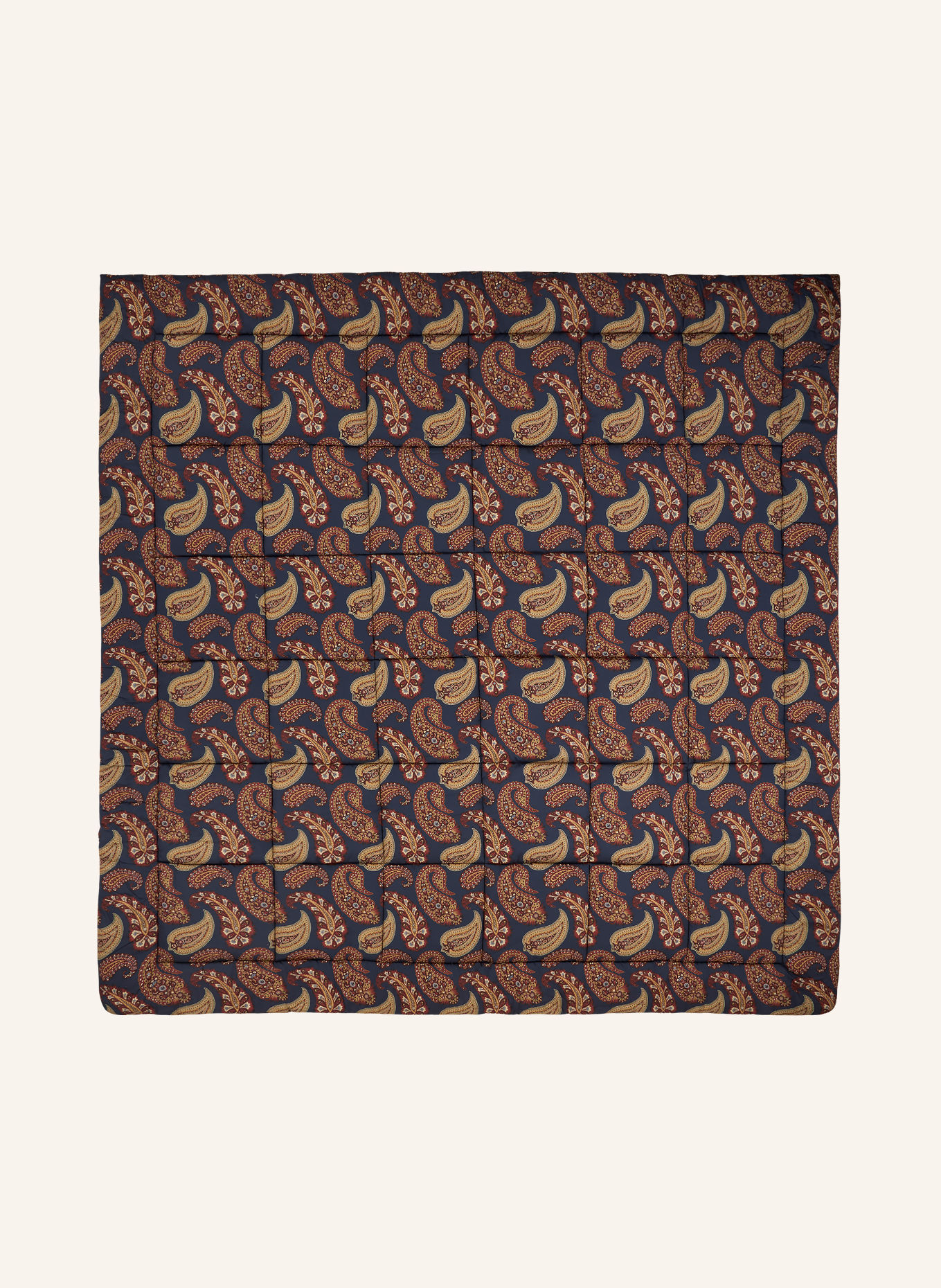 ETRO Home Couvre-lit: BLEU FONCÉ / MARRON CLAIR / ROUGE FONCÉ