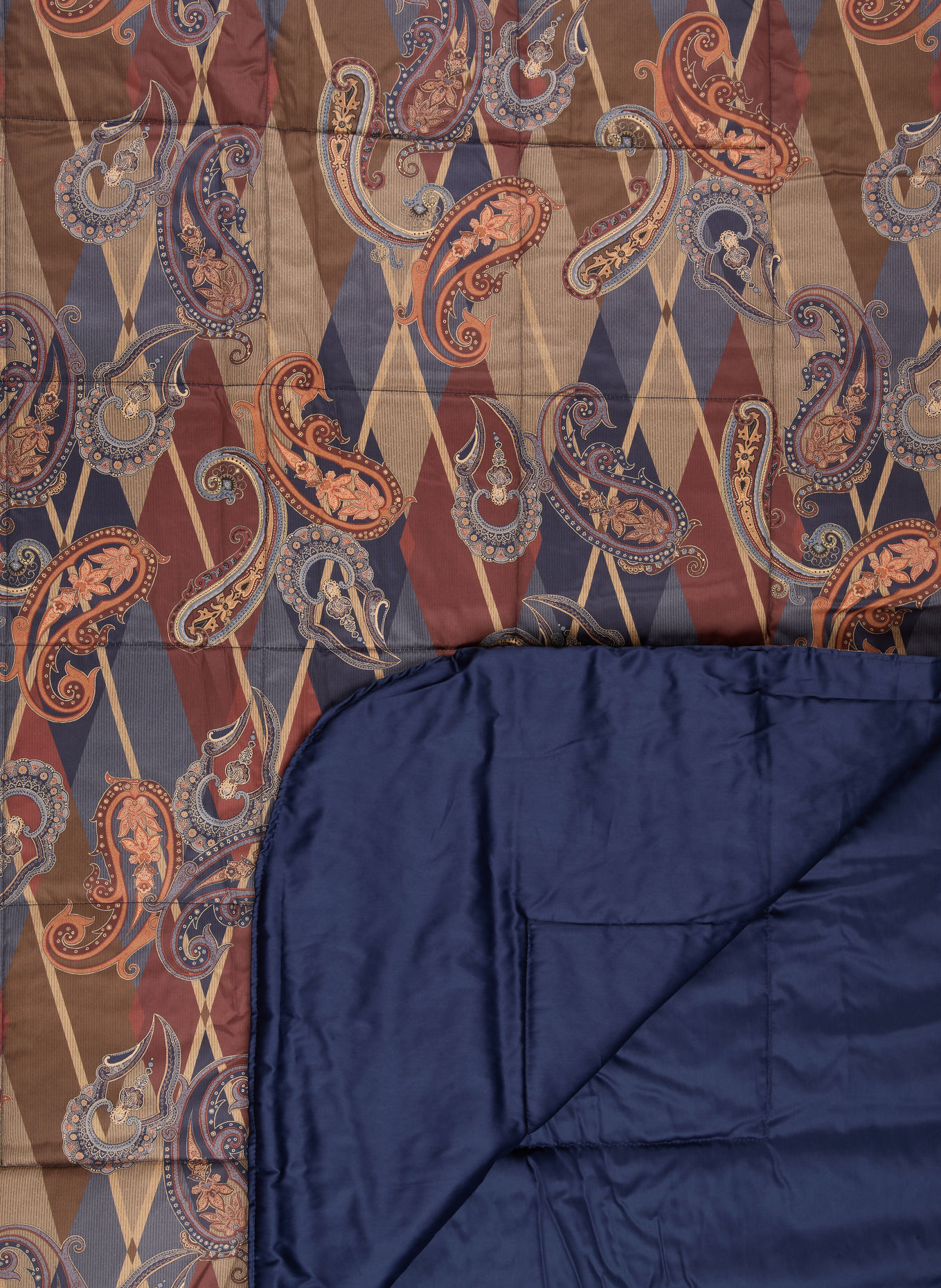 ETRO Home Narzuta: GRANATOWY / JASNOBRĄZOWY / CIEMNOCZERWONY