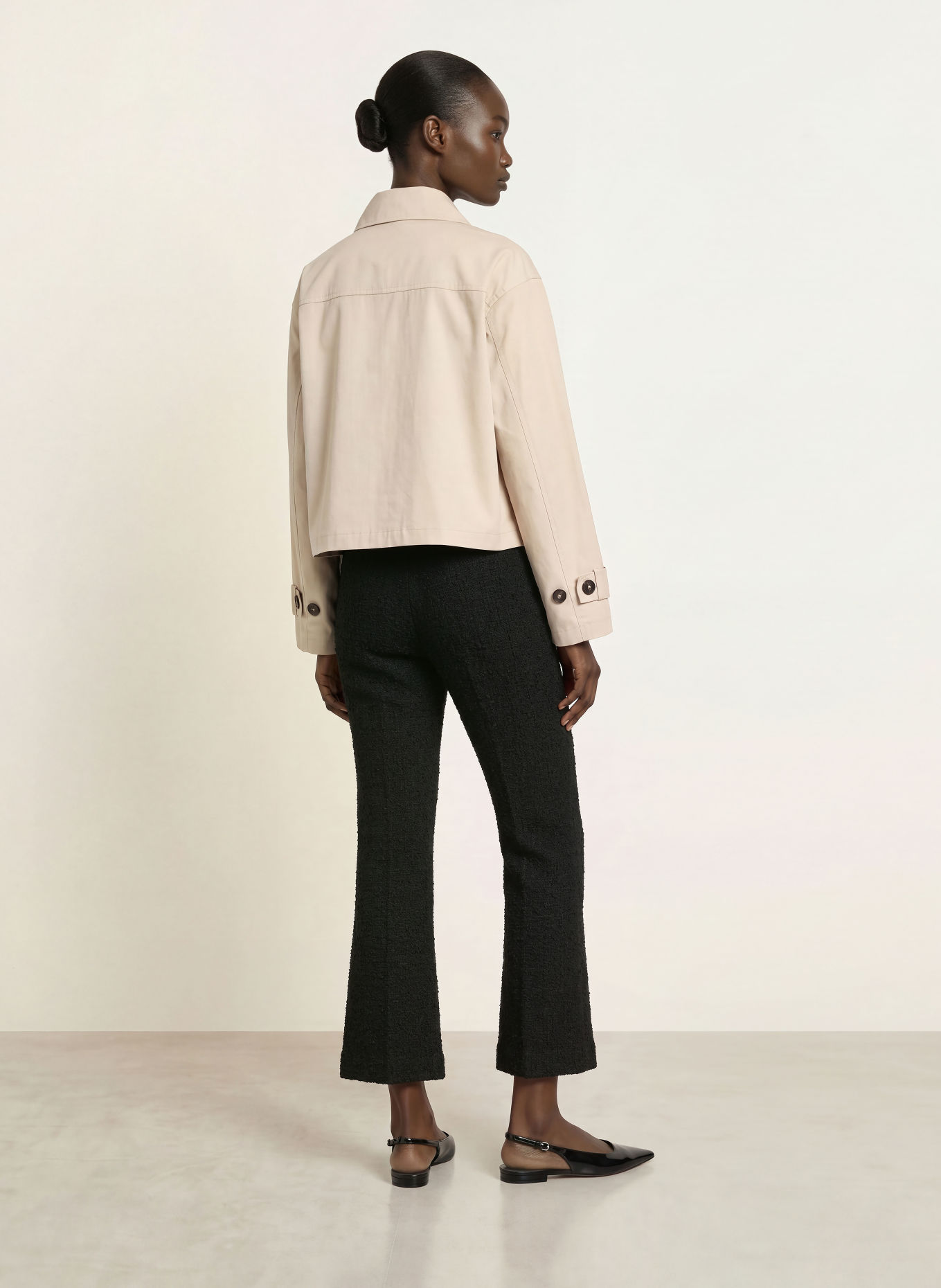 SEDUCTIVE Bouclé-Hose NANETTE mit Schmucksteinen: SCHWARZ
