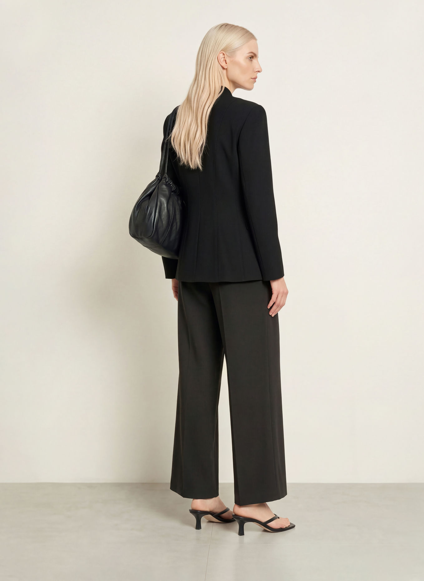 co'couture Pantalon palazzo VOLACC: NOIR