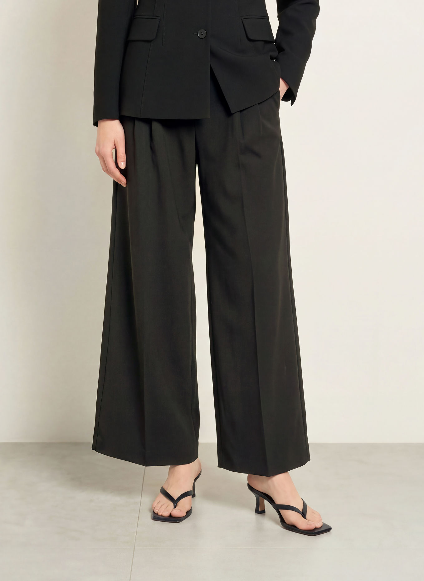 co'couture Pantalon palazzo VOLACC: NOIR