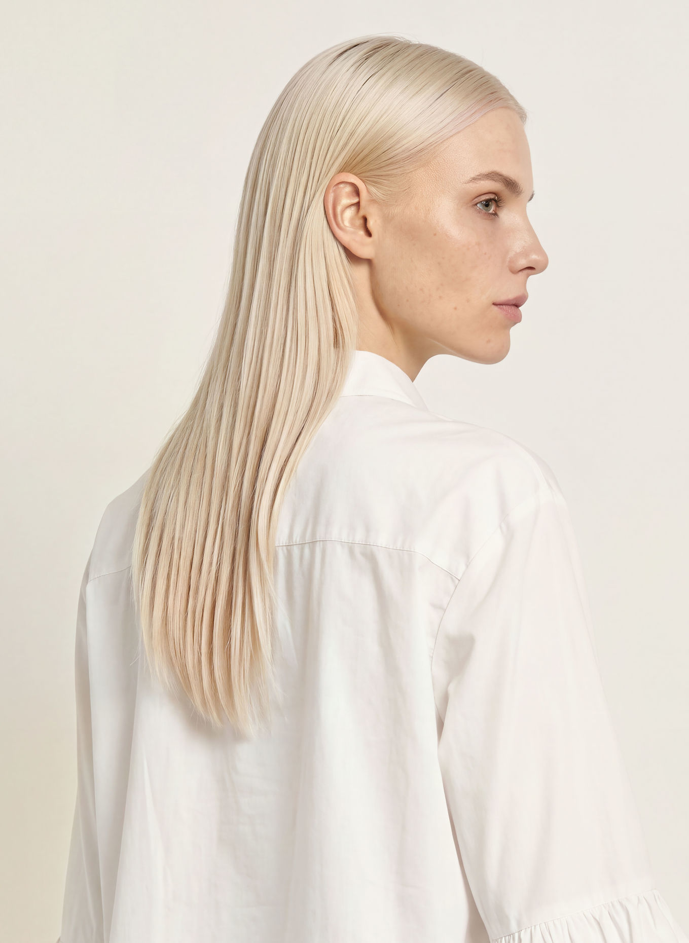co'couture HALENCC shirt blouse with ruffles and 3/4 sleeves: WHITE