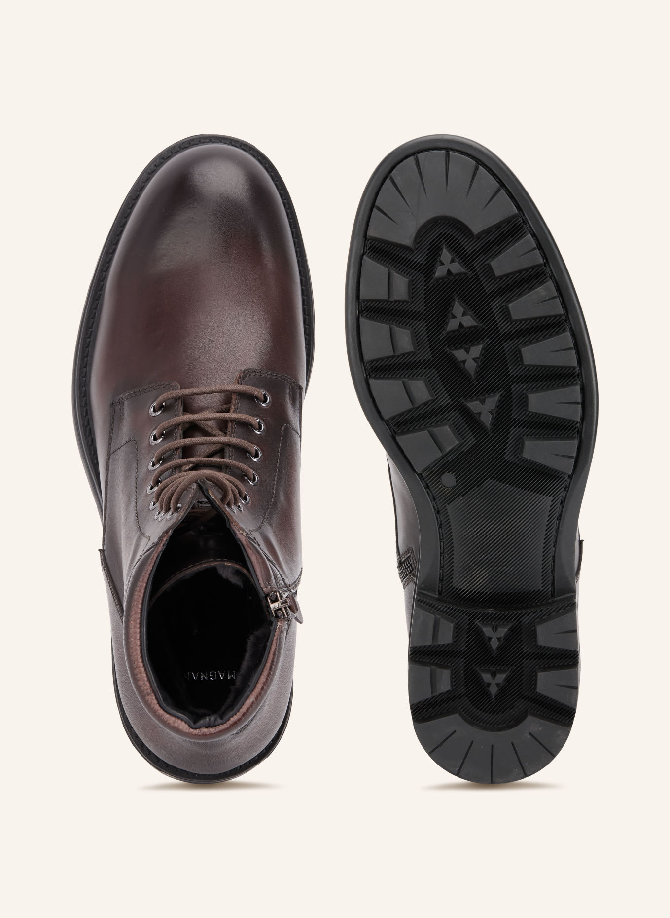 MAGNANNI Boots à lacets TEIDE BOLTIARCADE: MARRON FONCÉ