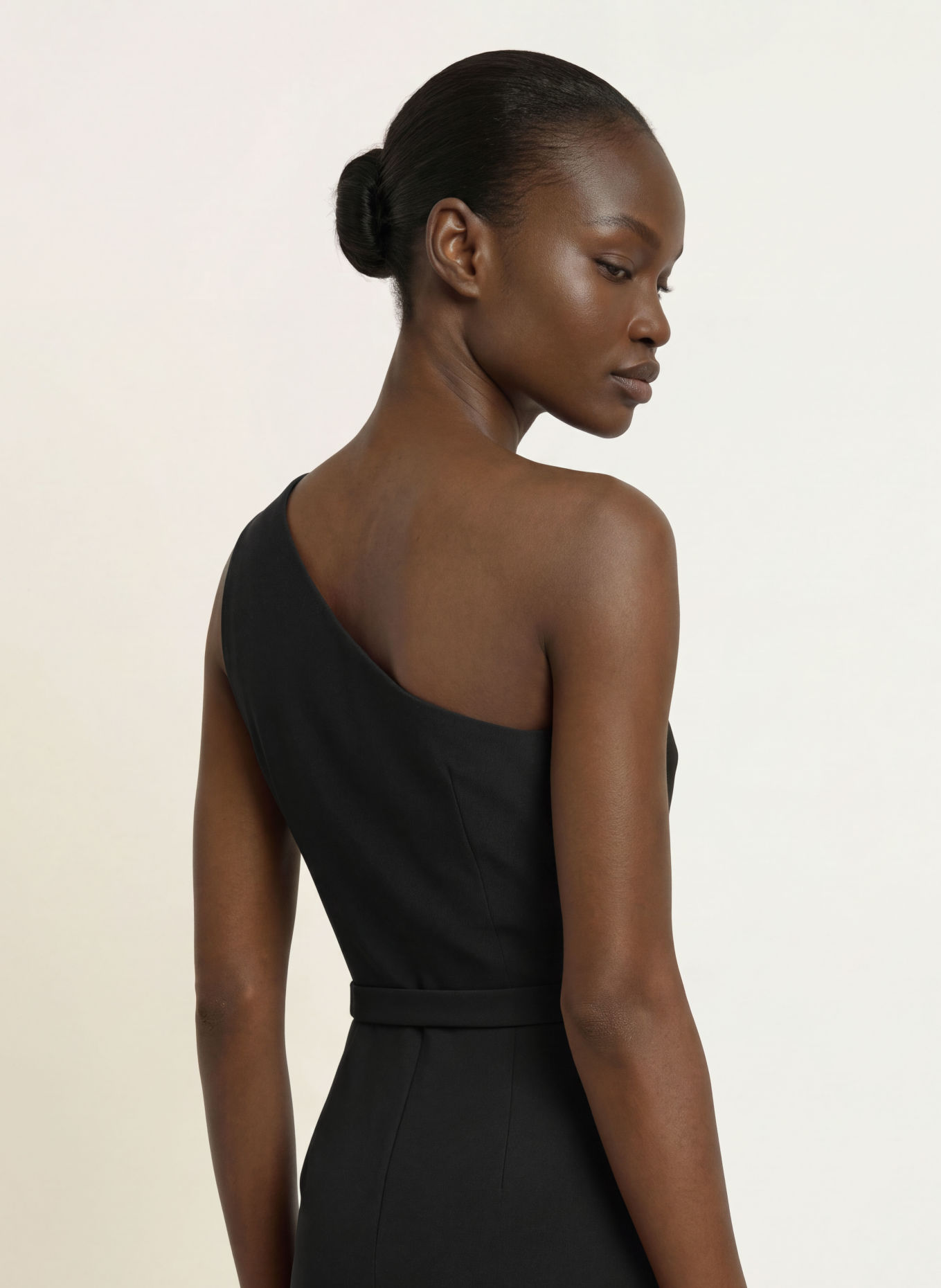 HUGO One-Shoulder-Kleid KAHMAR: SCHWARZ