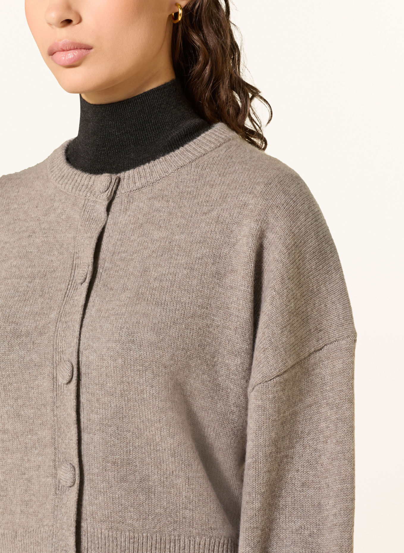 FTC CASHMERE Kardigan z kaszmiru: SZAROBRĄZOWY