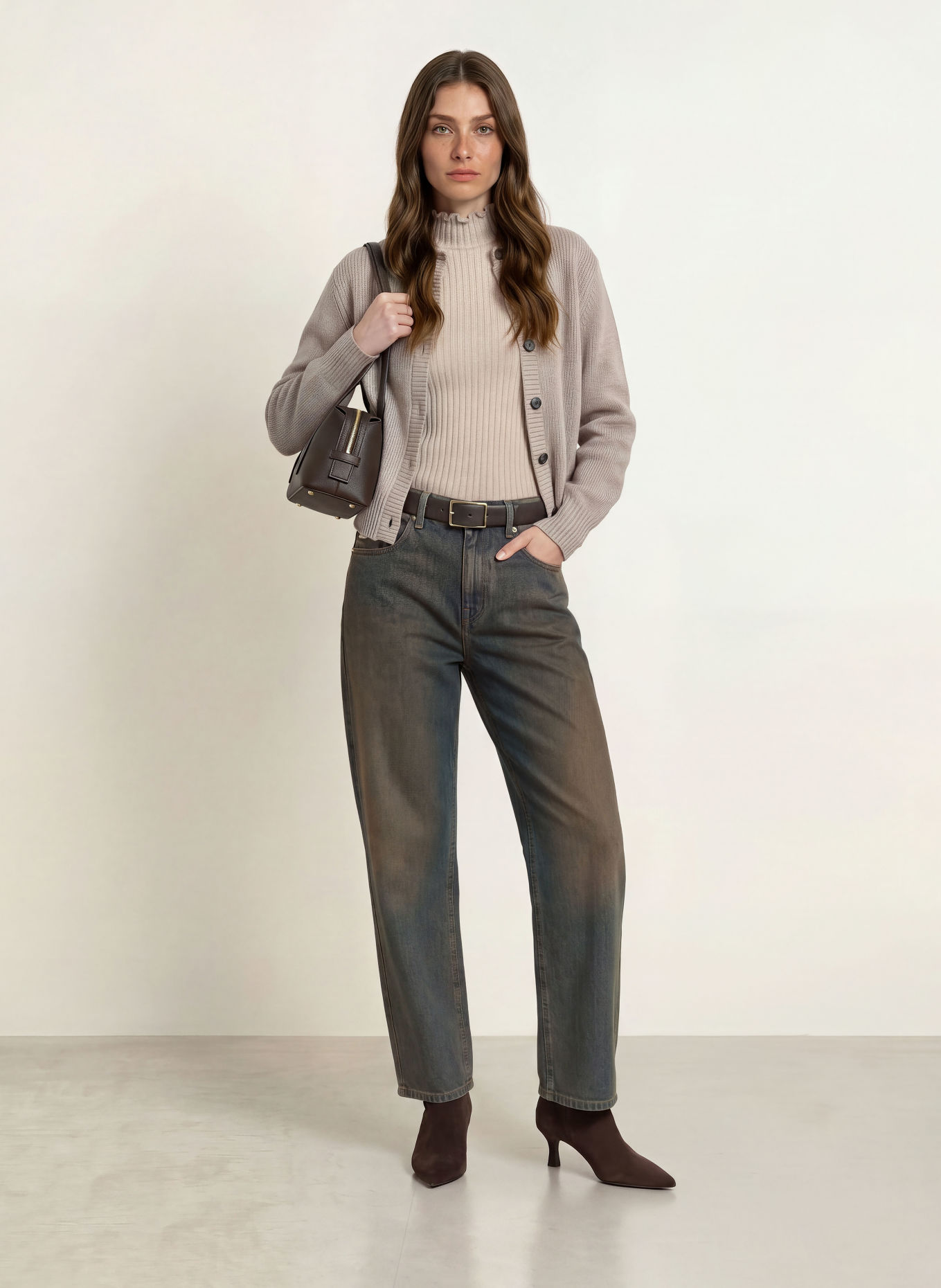 FTC CASHMERE Cashmere cardigan: TAUPE