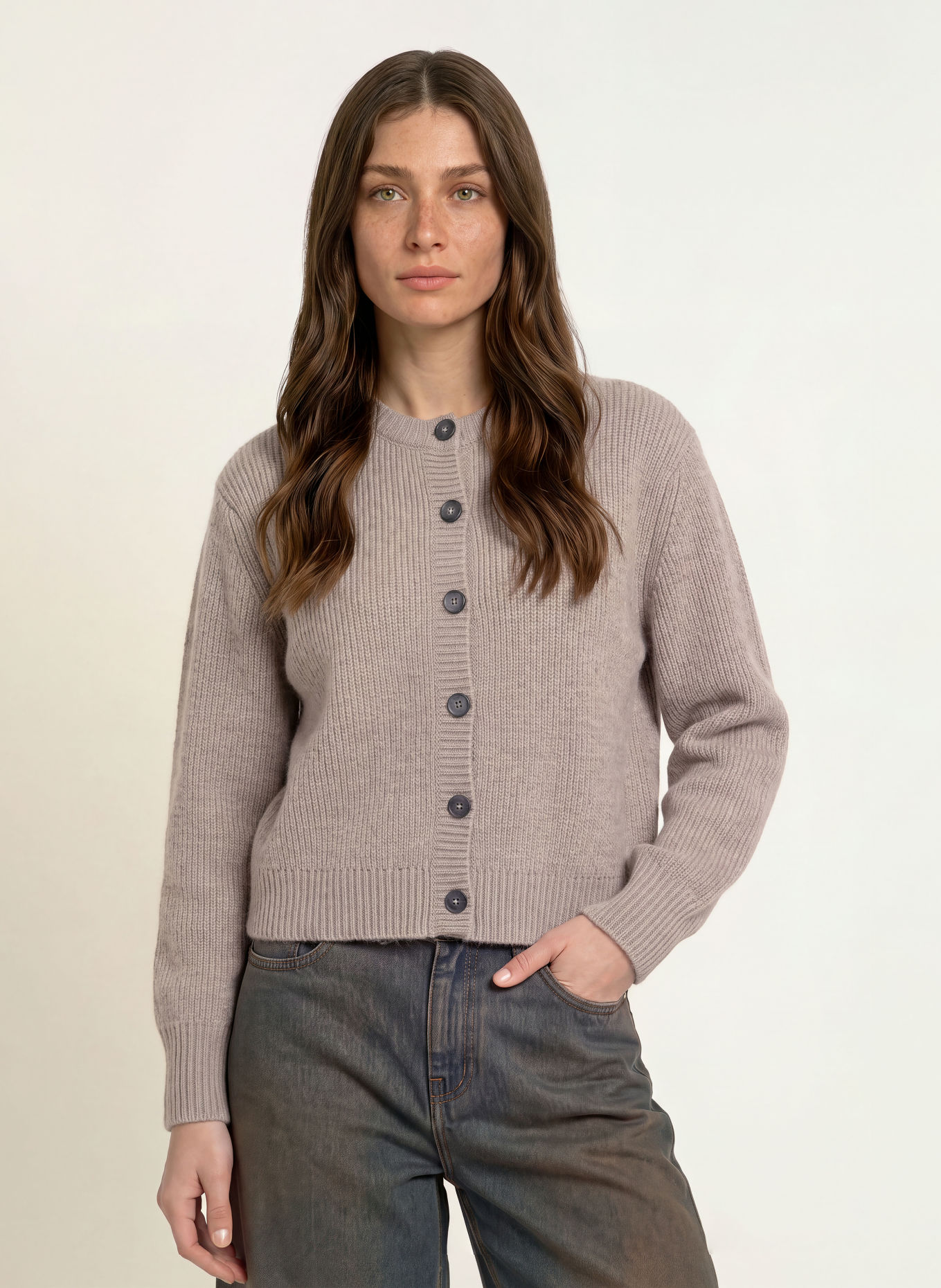 FTC CASHMERE Cashmere cardigan: TAUPE