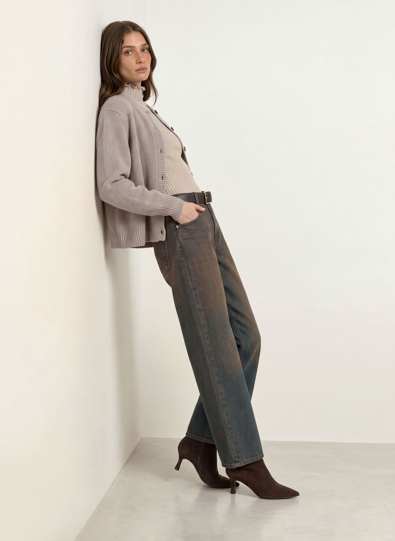 FTC CASHMERE Cashmere cardigan: TAUPE