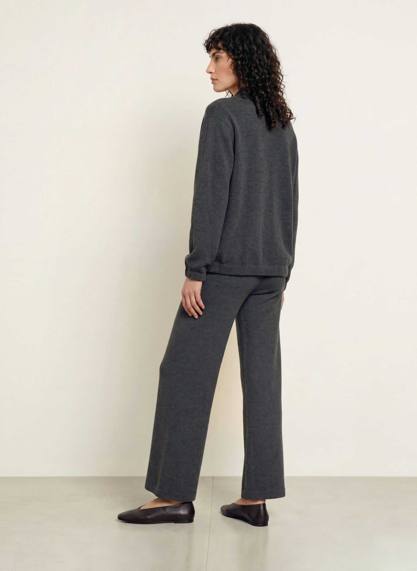 FTC CASHMERE Strickjacke: DUNKELGRAU