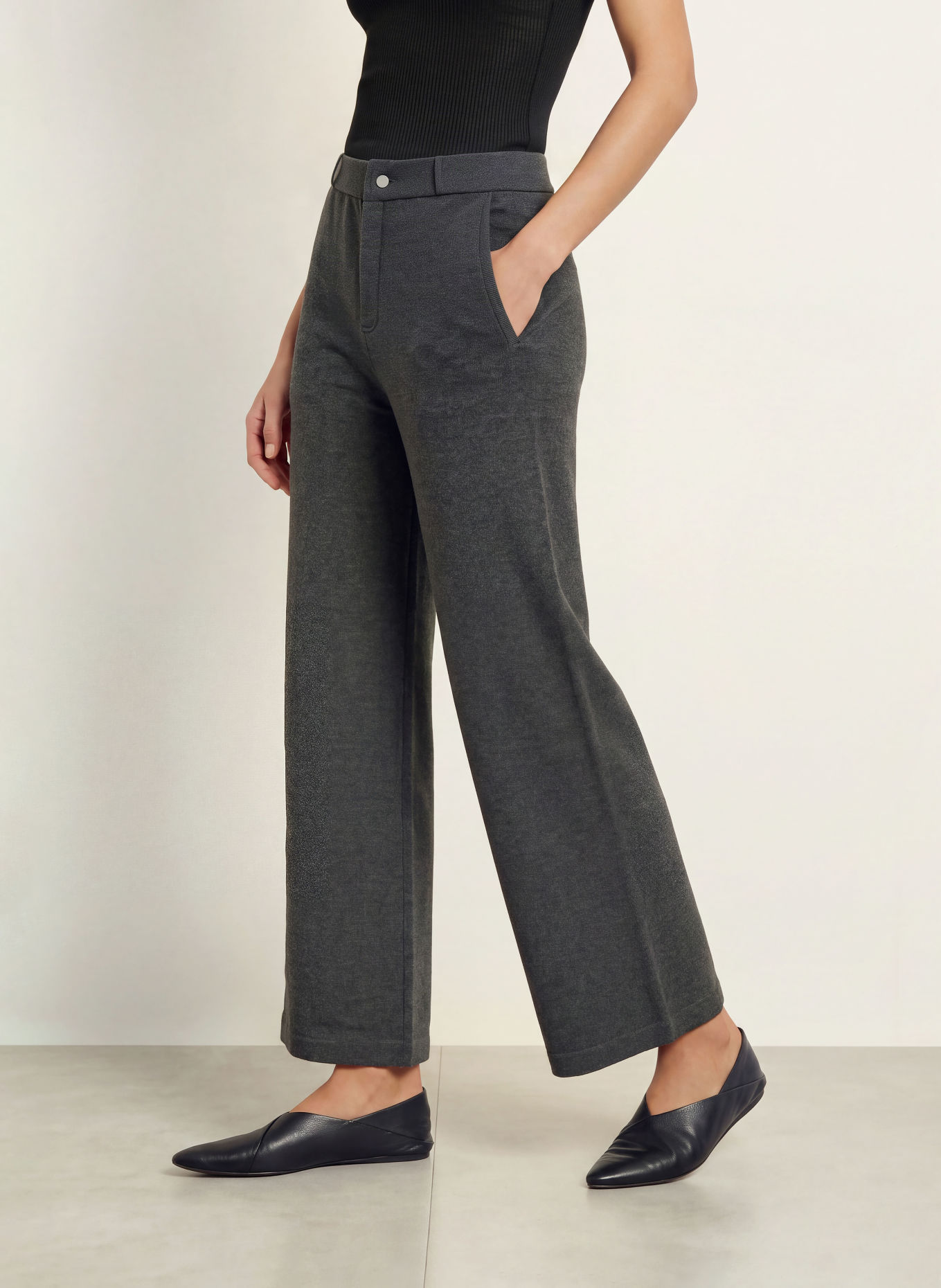 FTC CASHMERE Strickhose: GRAU