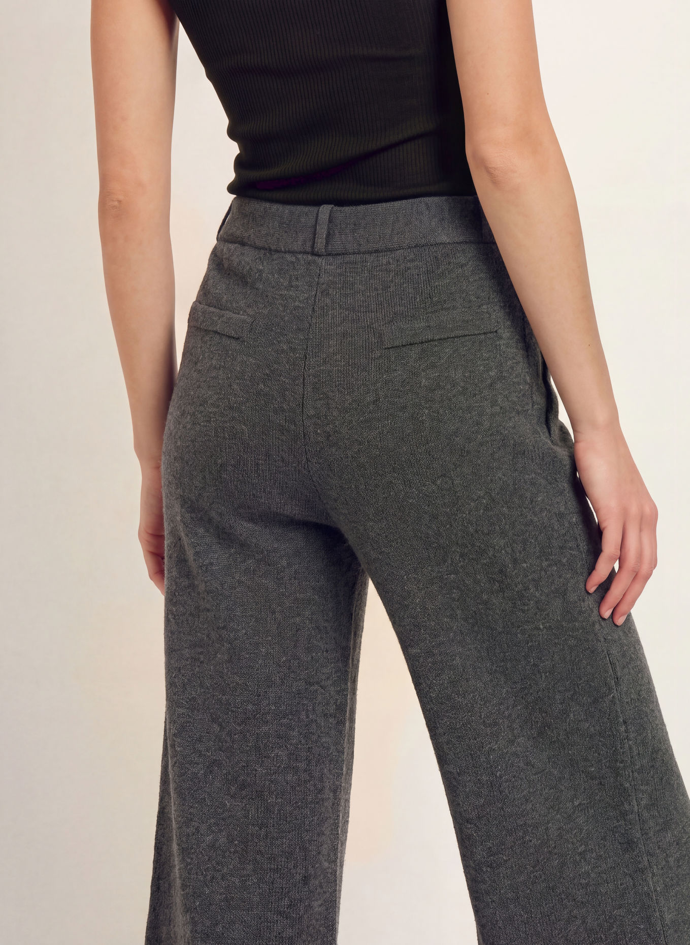 FTC CASHMERE Strickhose: GRAU