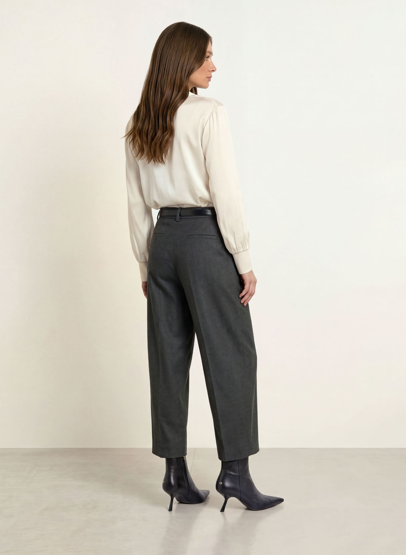 HERZENS ELENA Shirt blouse with Silk: ECRU