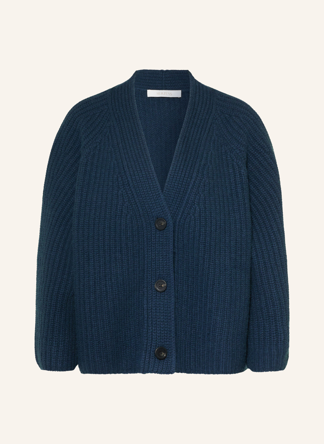 HERZENS Strickjacke MONA mit Cashmere: DUNKELBLAU