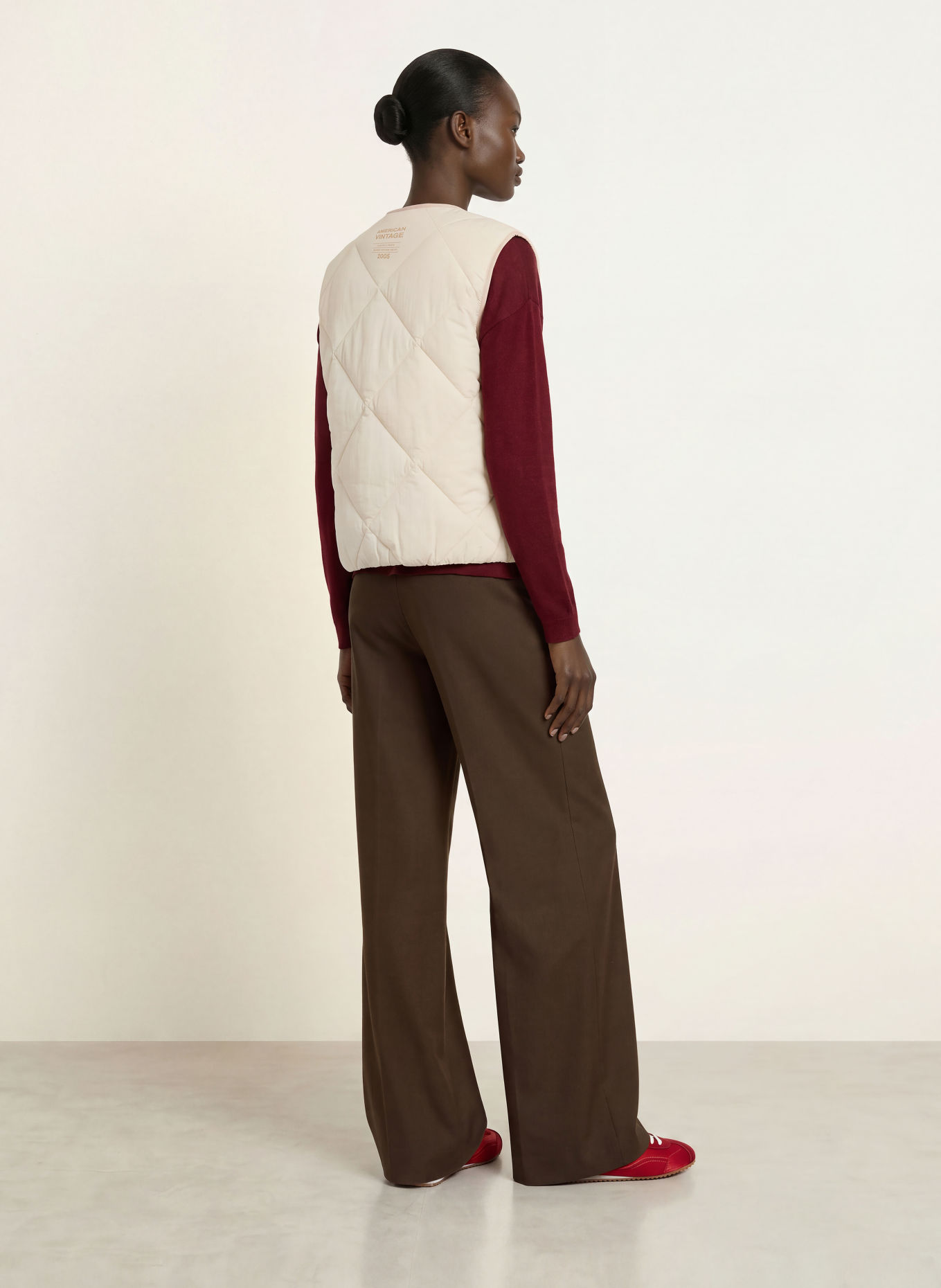 American Vintage Steppweste YUPIBAM: ECRU