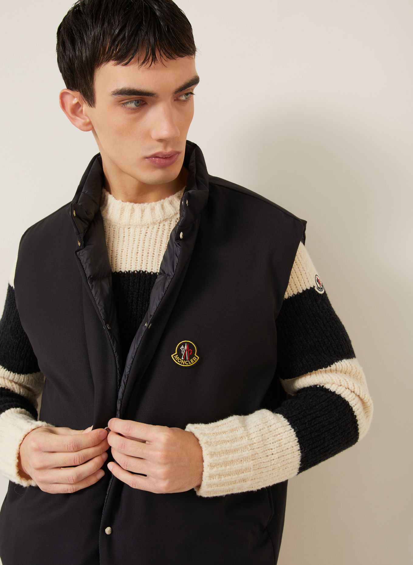 MONCLER Doudoune sans manches réversible TIBB: BLEU FONCÉ