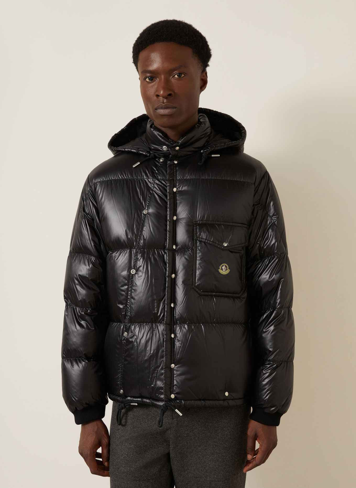 MONCLER Jachetă din puf KARAKORUM cu glugă detașabilă: NEGRU
