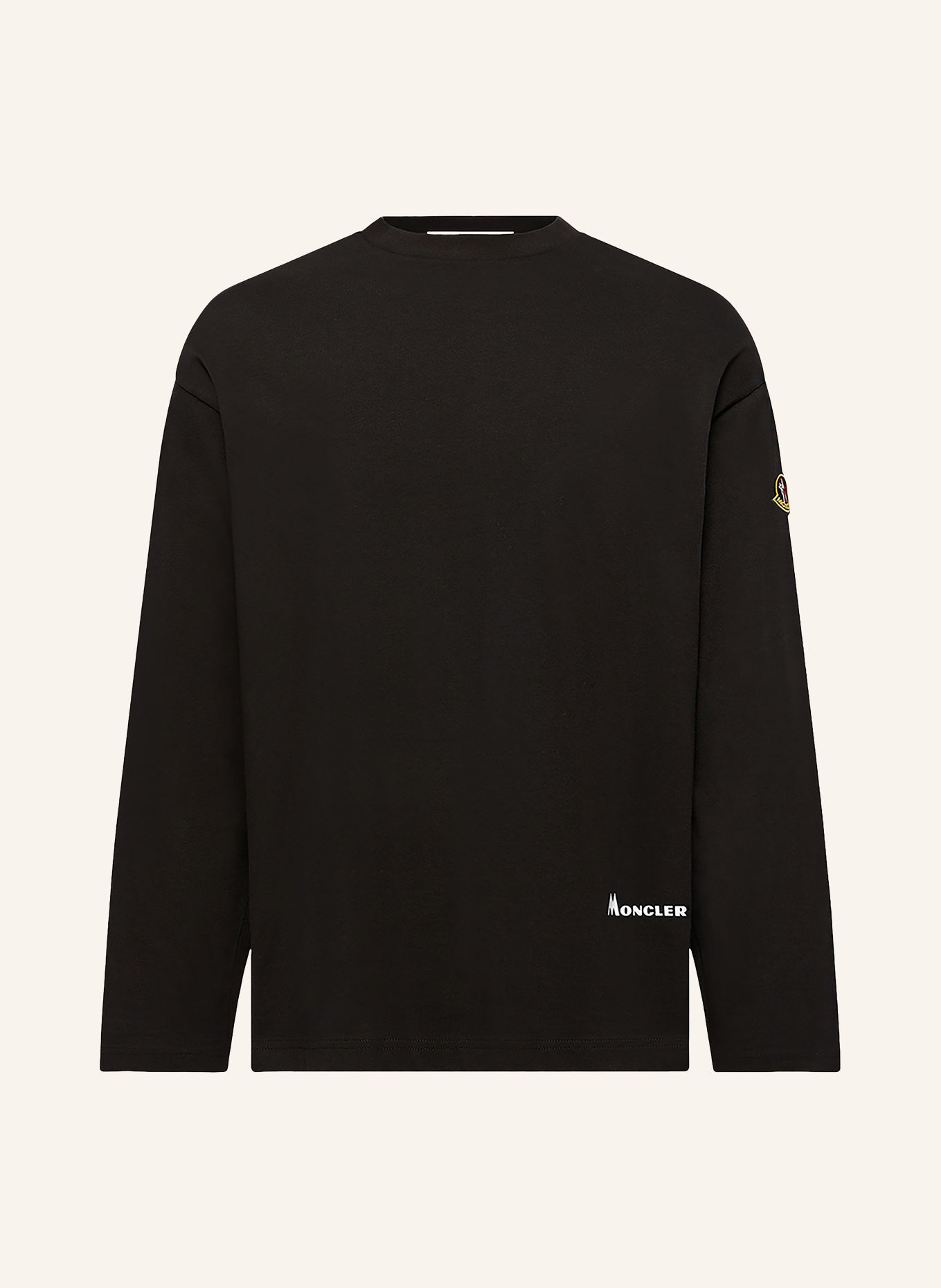 MONCLER Long-sleeve shirt: BLACK / GRAY / WHITE