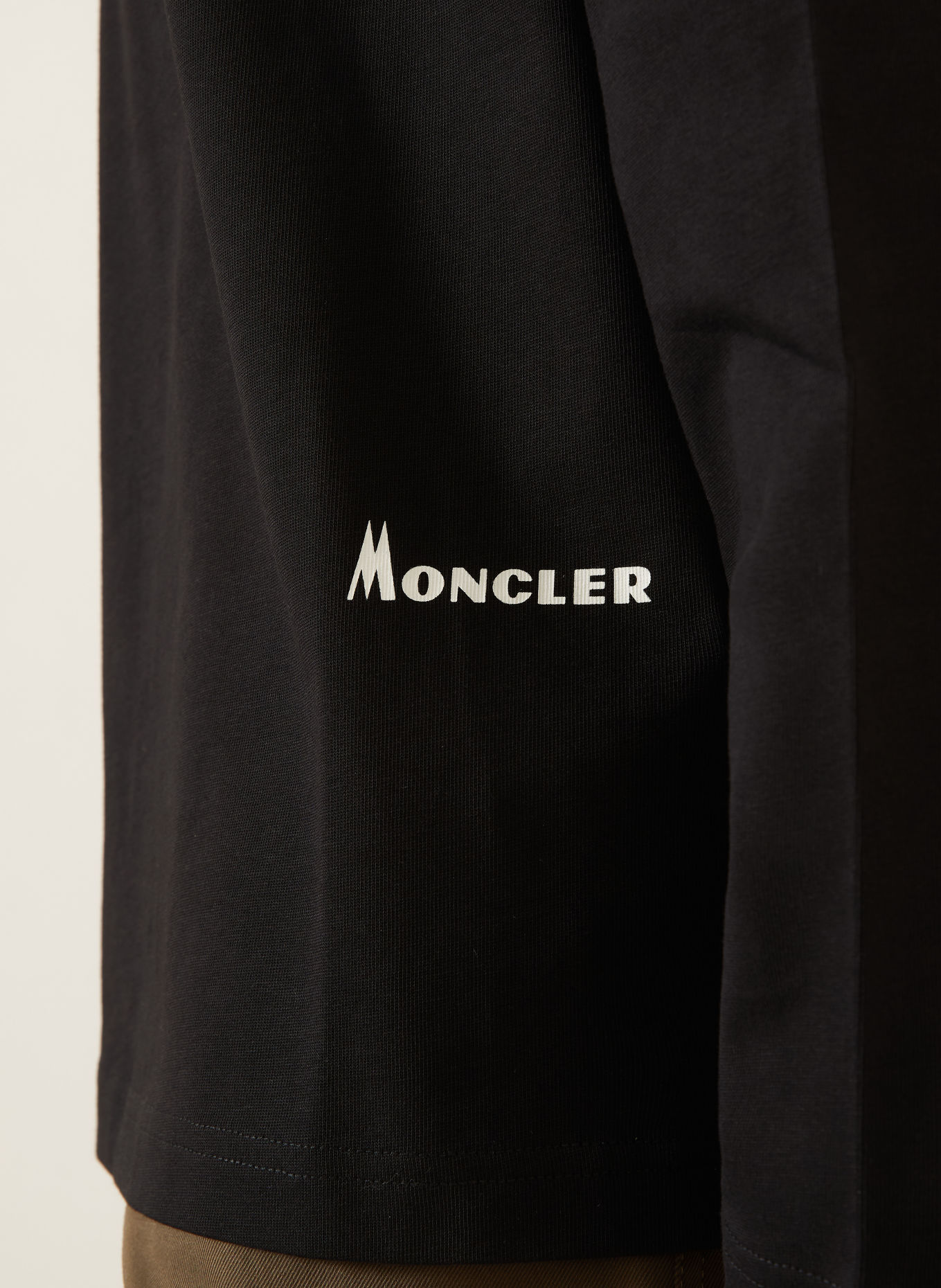 MONCLER Long-sleeve shirt: BLACK / GRAY / WHITE