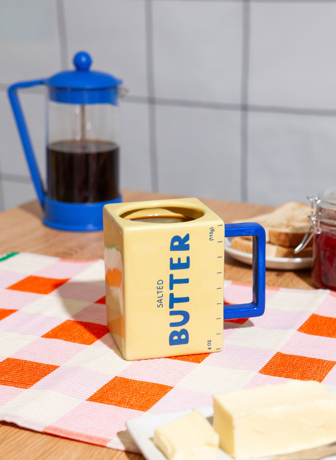 DOIY BUTTER Mugs: LIGHT YELLOW / BLUE GRAY