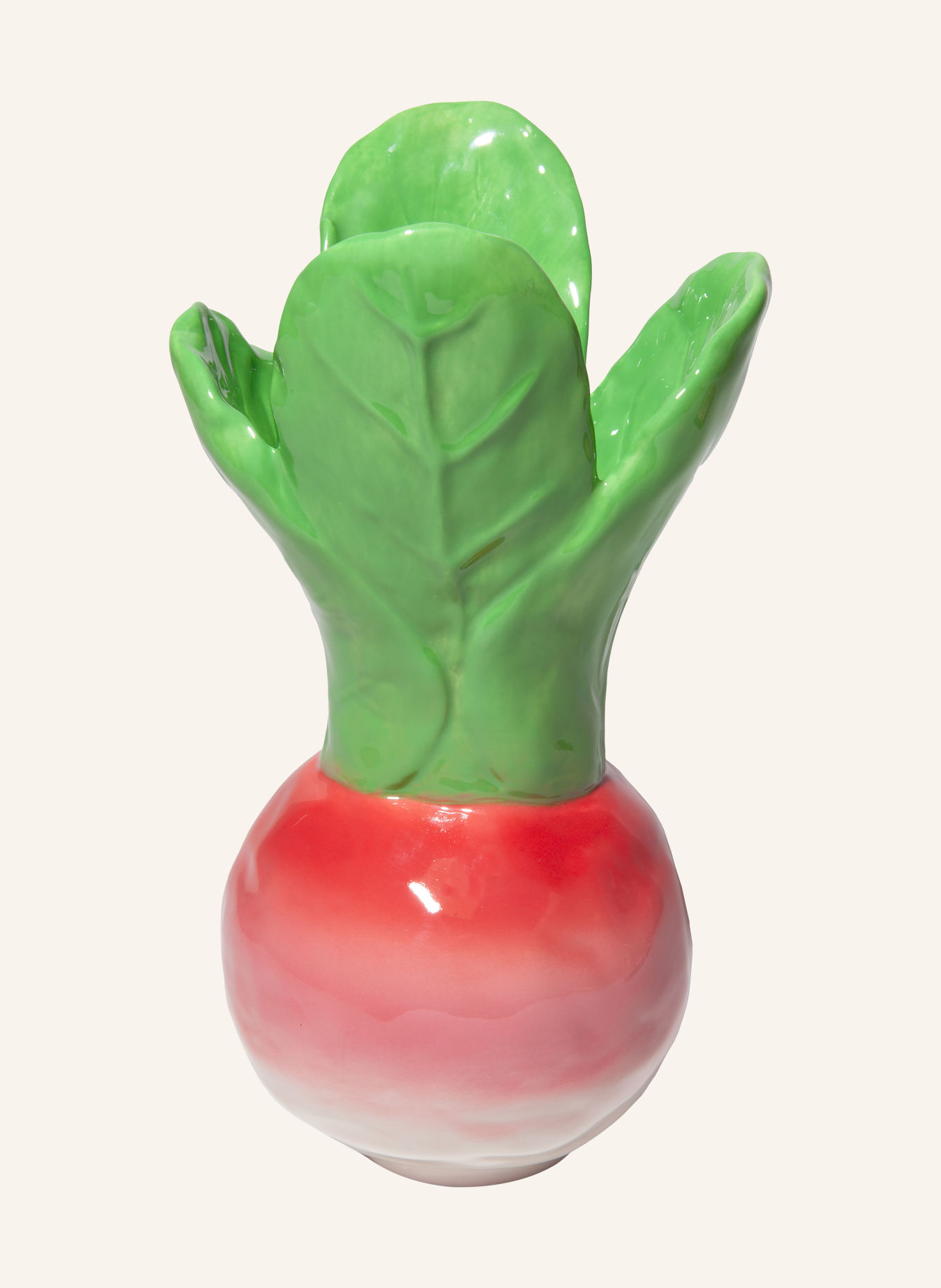 DOIY Wazon RADISH: MOCNORÓŻOWY / KREMOWY / ZIELONY