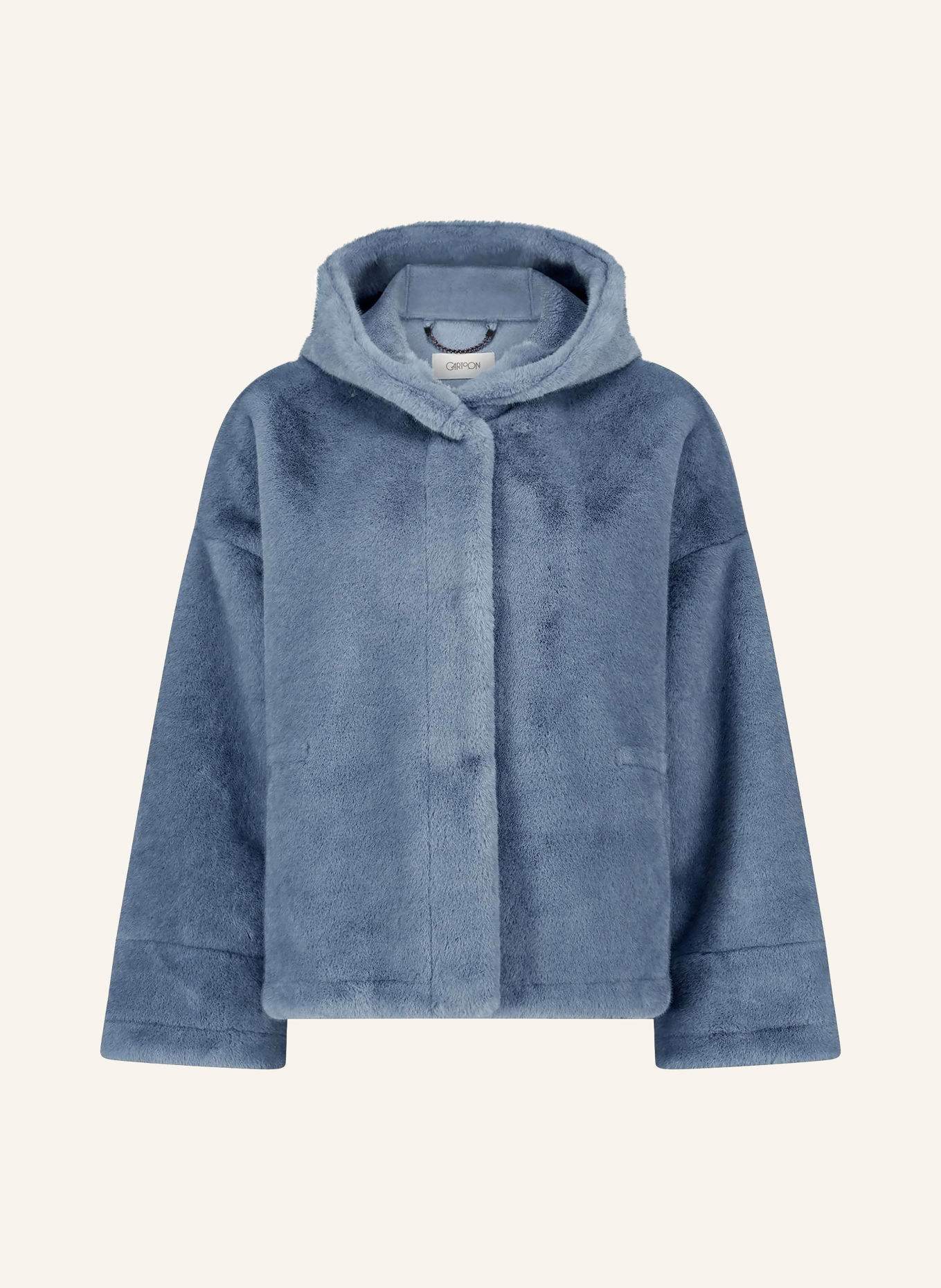 CARTOON Faux Fur Jacket: BLUE GRAY