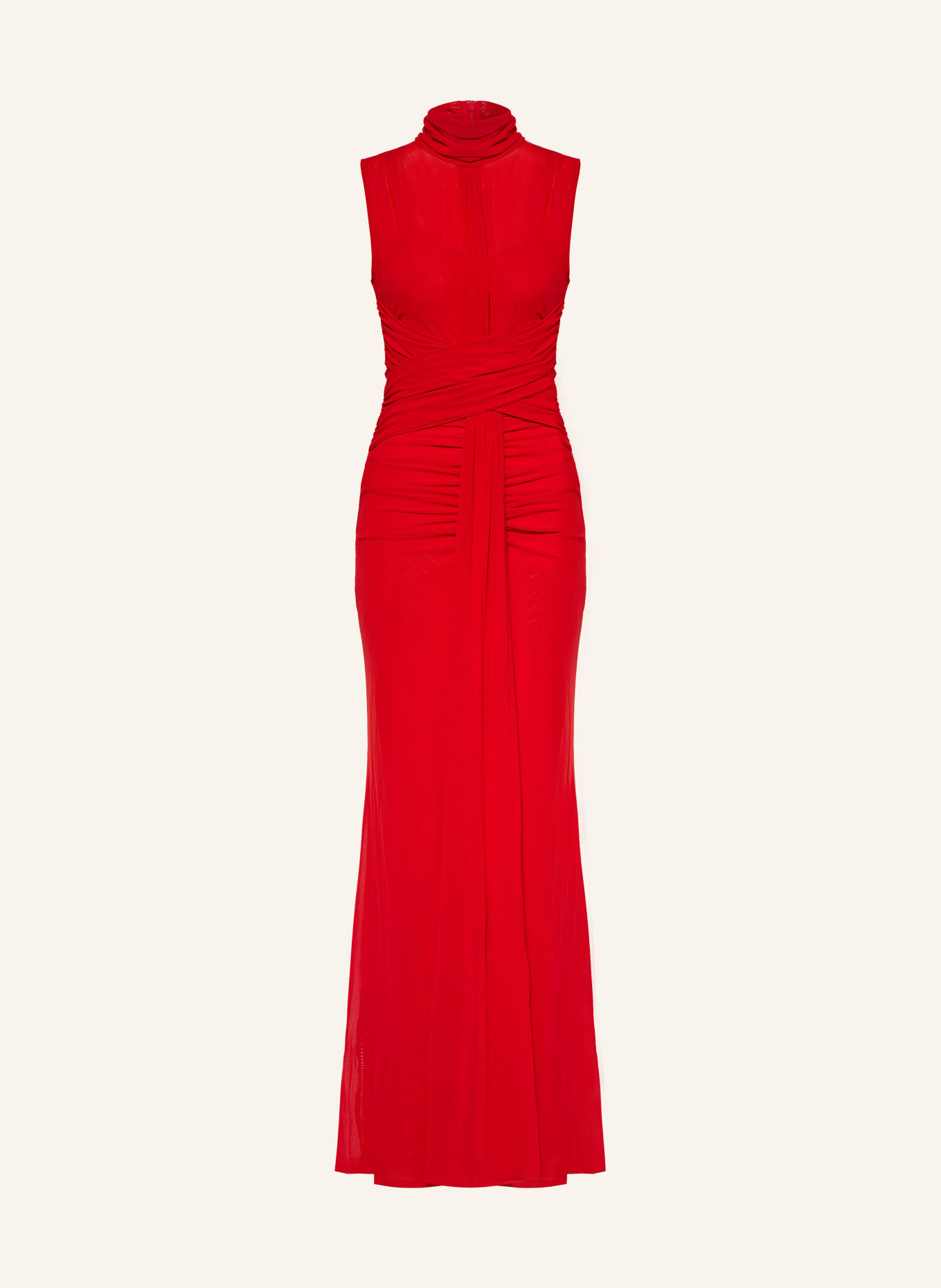 REISS STARLA Mesh Dress: RED