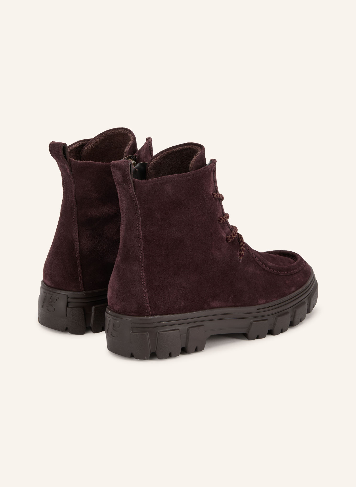 paul green Lace-up boots: DARK RED