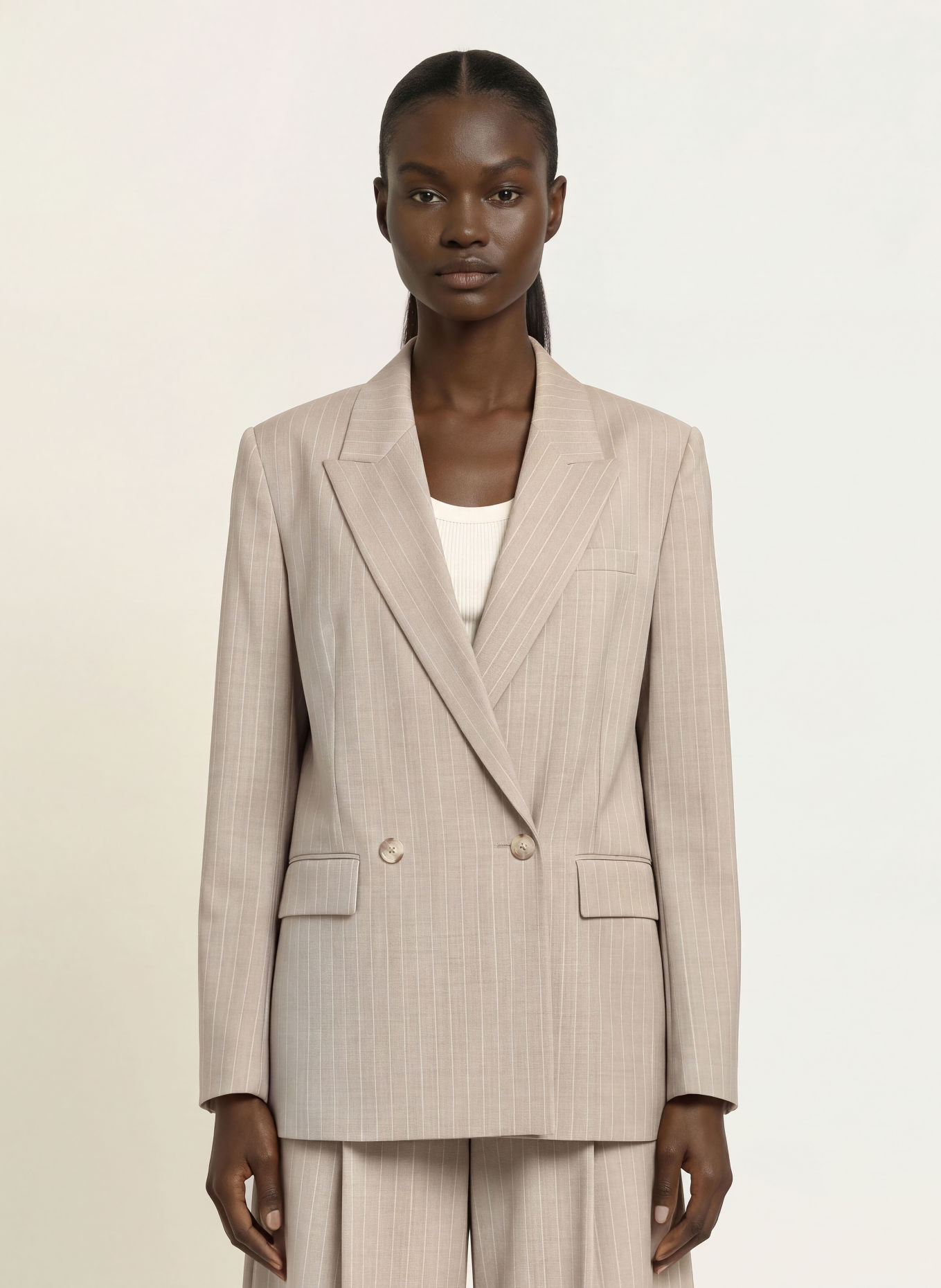 BOSS Blazer JANKA: HELLGRAU / WEISS