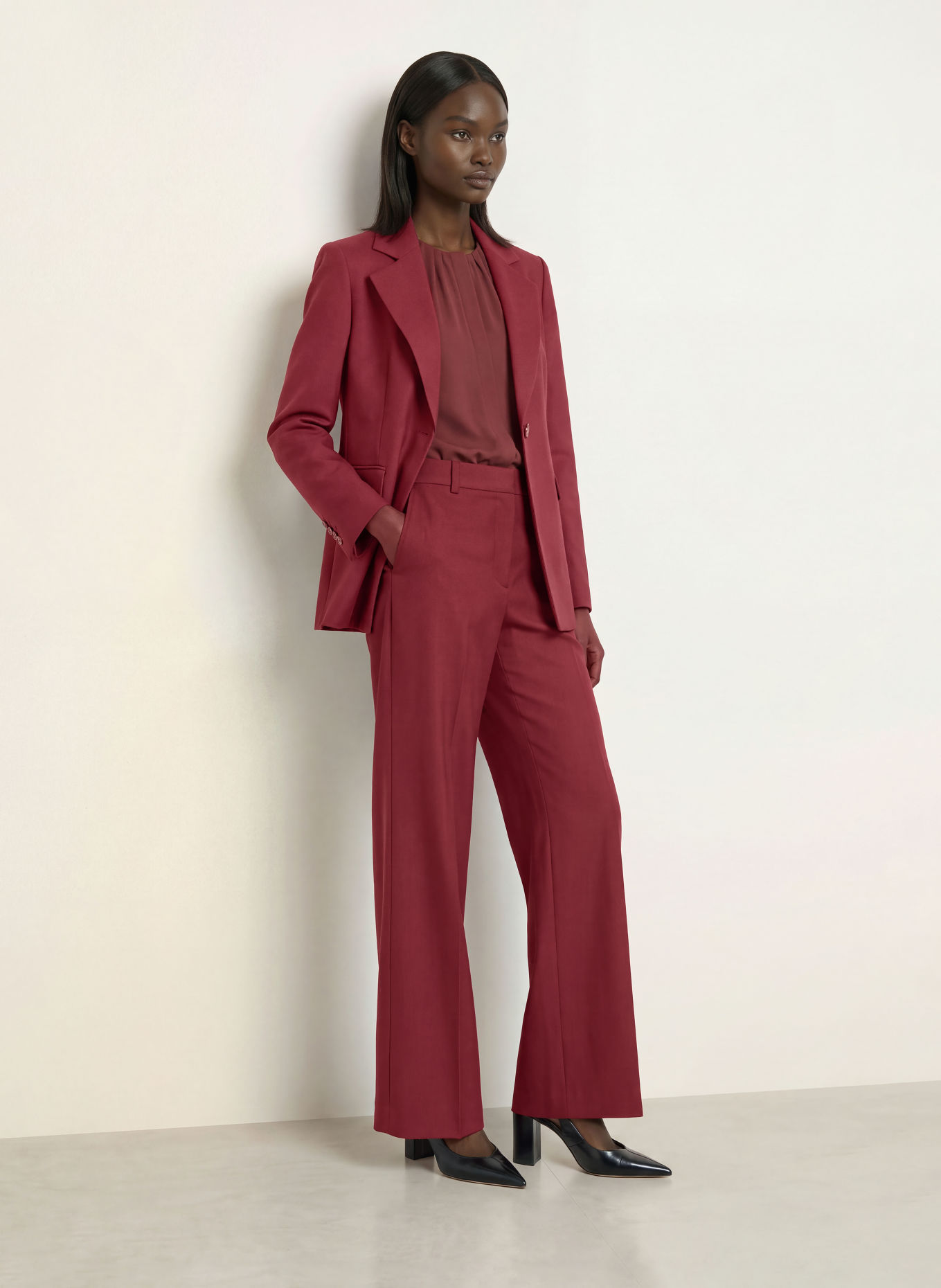 BOSS Blazer JENARA: ROUGE FONCÉ