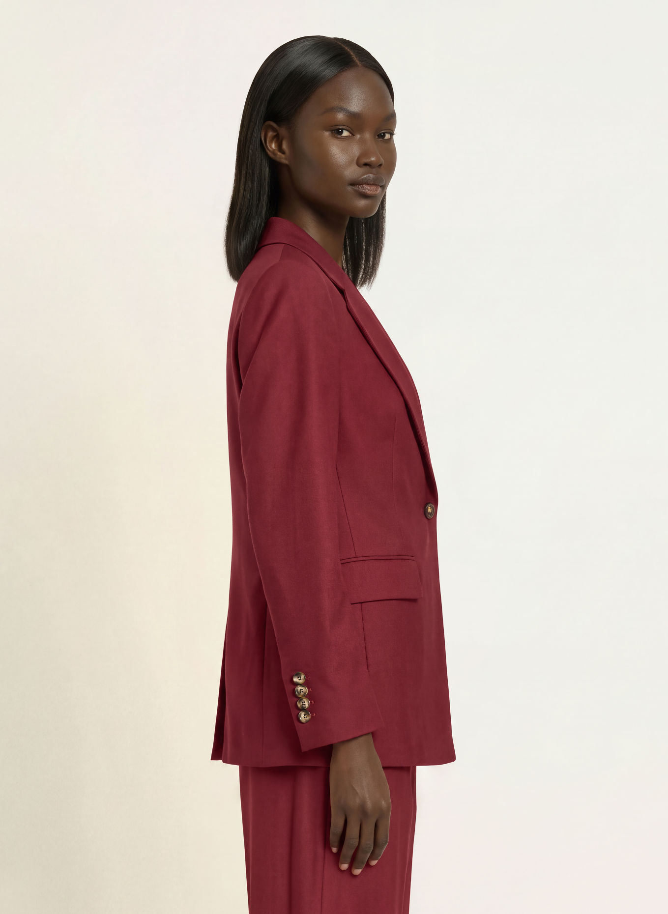 BOSS Blazer JENARA: ROUGE FONCÉ