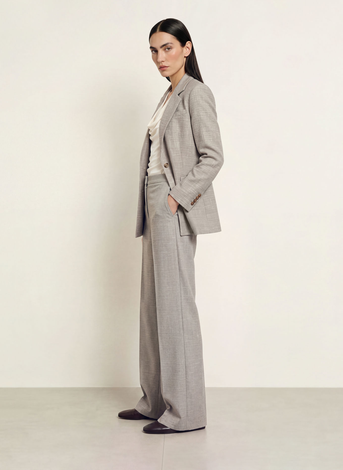 BOSS Blazer JENARA: GRIS / ÉCRU