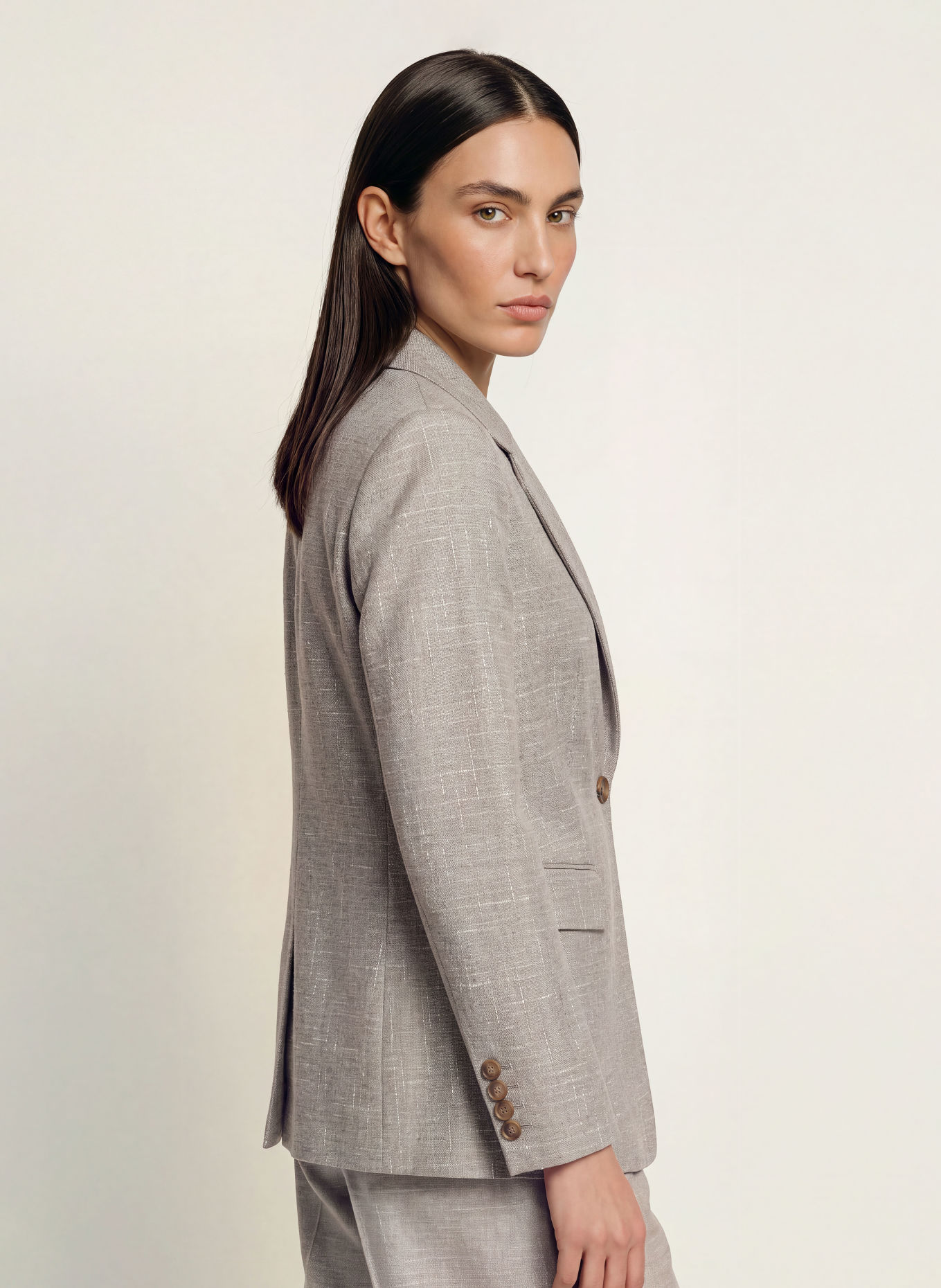 BOSS Blazer JENARA: GRIS / ÉCRU