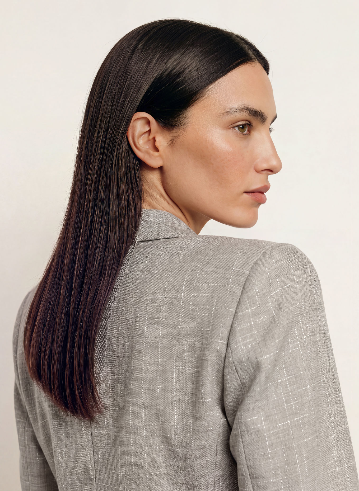 BOSS Blazer JENARA: GRIS / ÉCRU