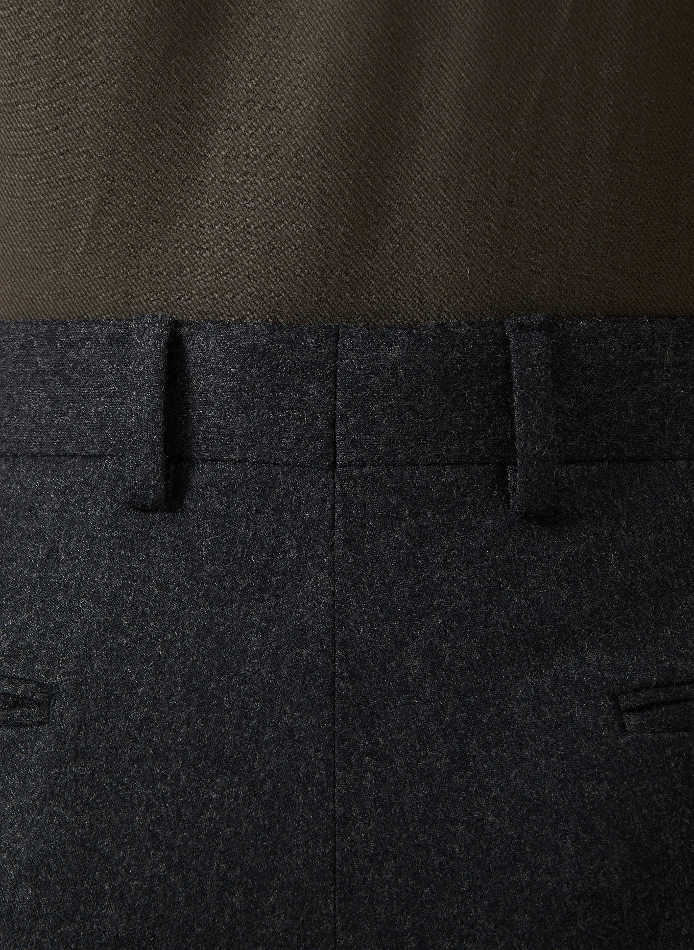 ZEGNA Extra Slim Fit Flannel Pants: DARK GRAY