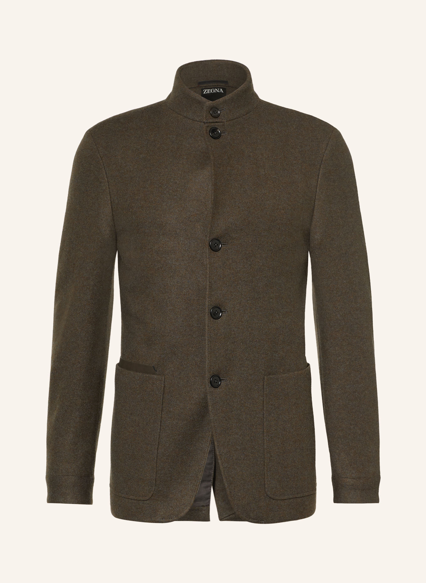 ZEGNA CONTE Jacket with Cashmere: KHAKI