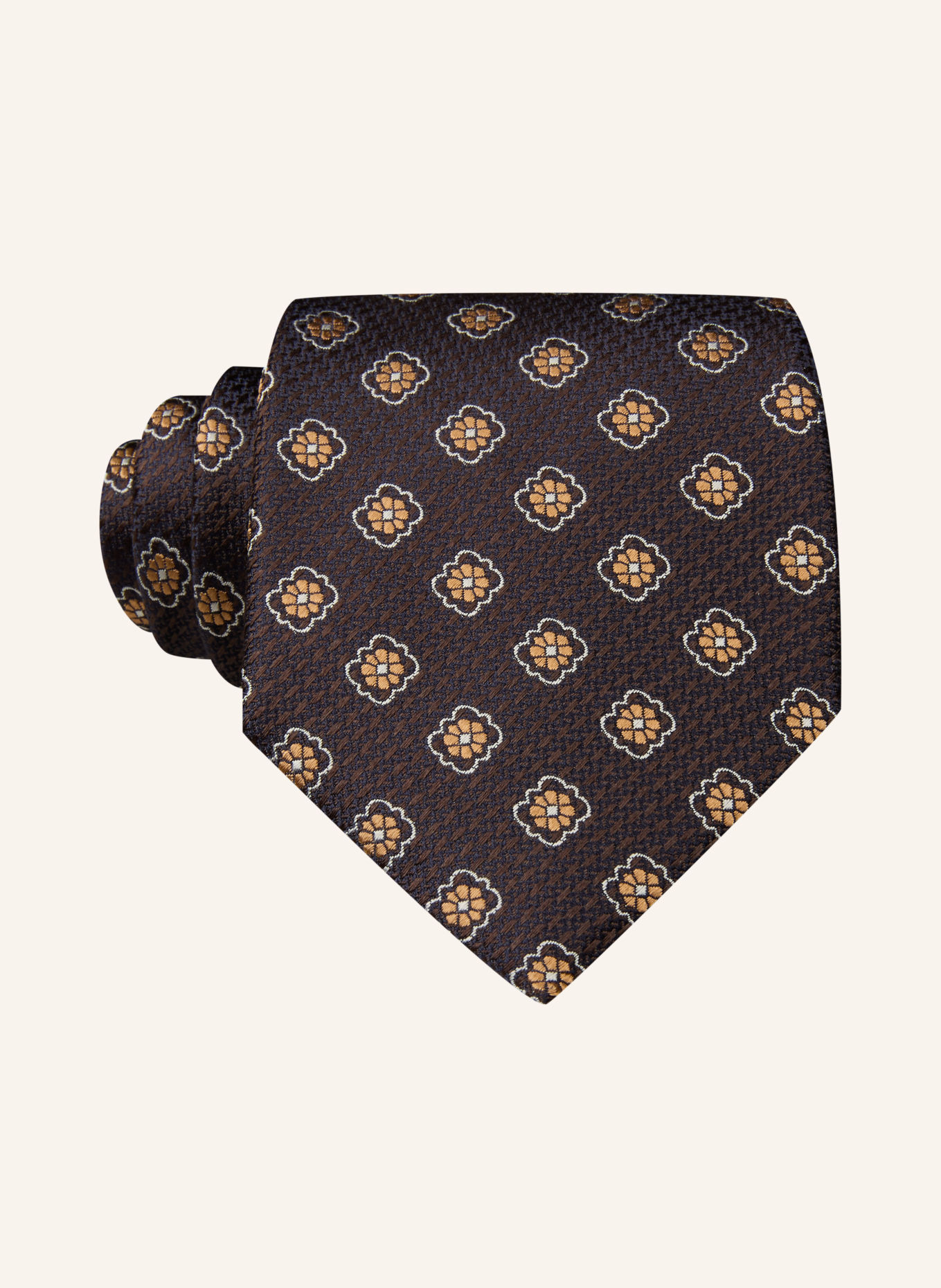 ZEGNA Krawatte: DUNKELBLAU / DUNKELORANGE / WEISS