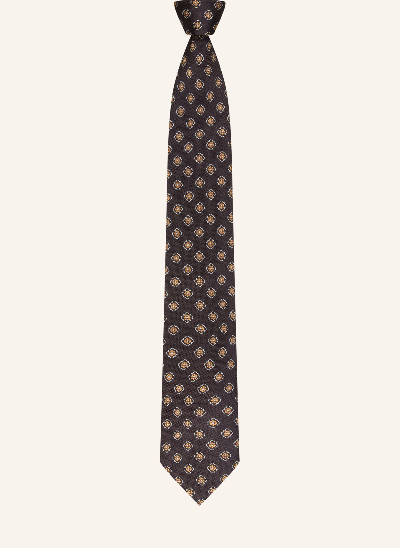 ZEGNA Krawatte: DUNKELBLAU / DUNKELORANGE / WEISS
