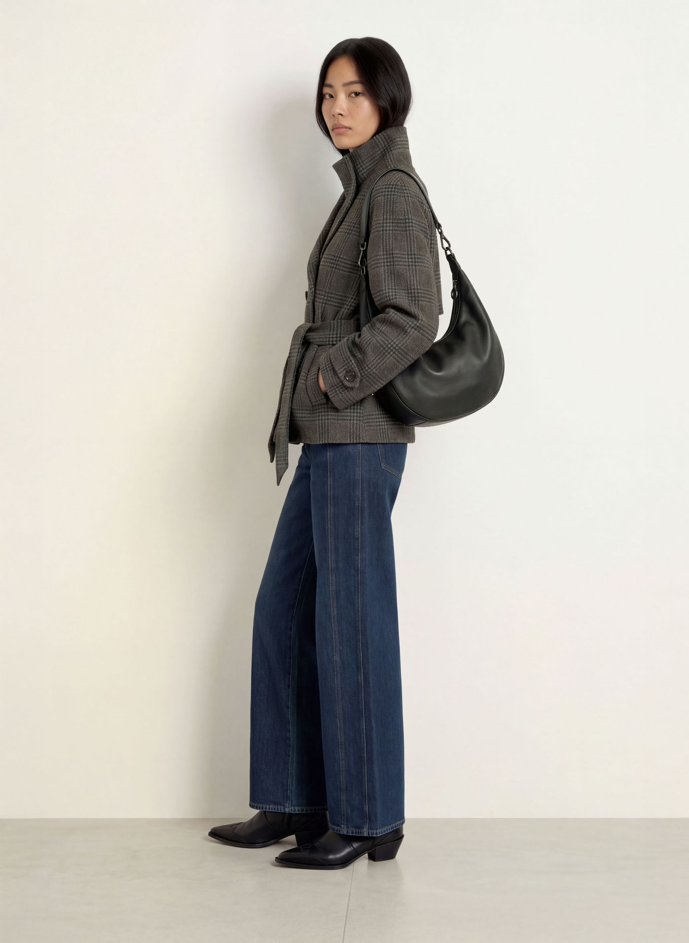 mavi Jeansy wide leg SIENA: A3669 Deep DENIM