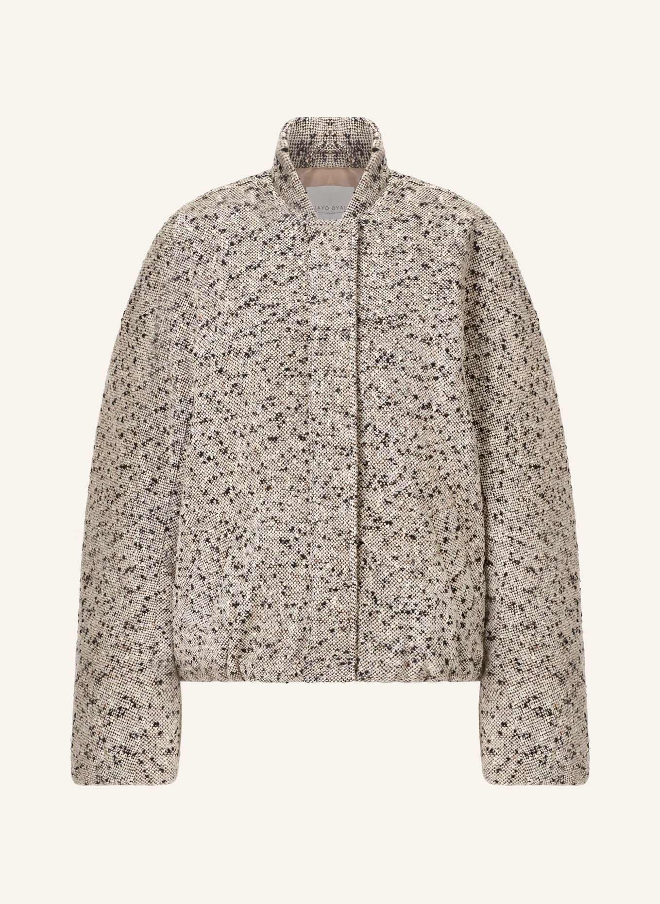 Rich & Royal Tweed-Blouson: WEISS / HELLBRAUN / DUNKELBLAU