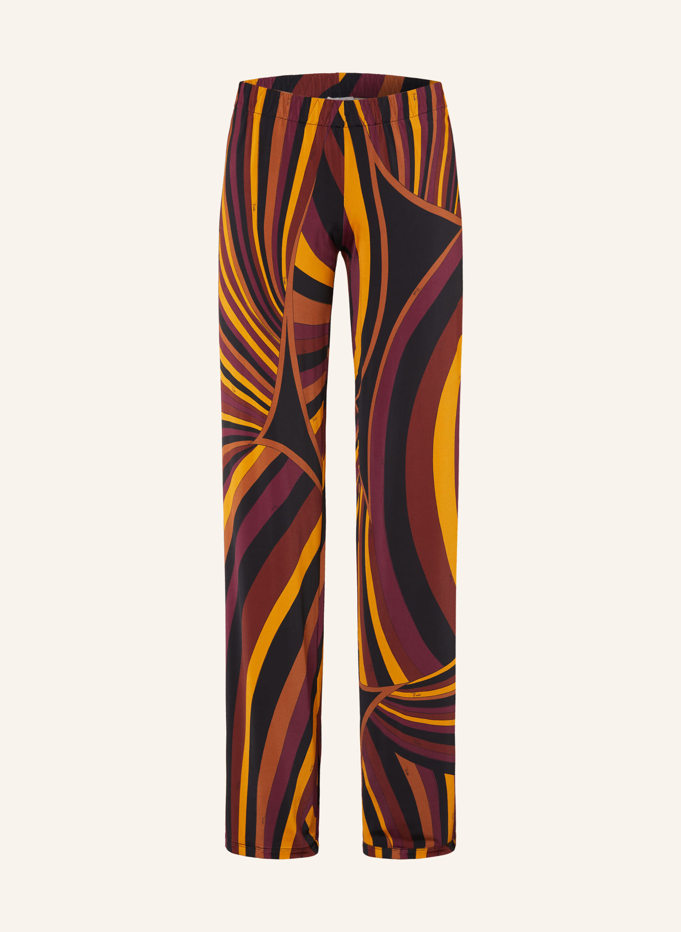 PUCCI Jersey trousers: DARK RED / ORANGE / BLACK
