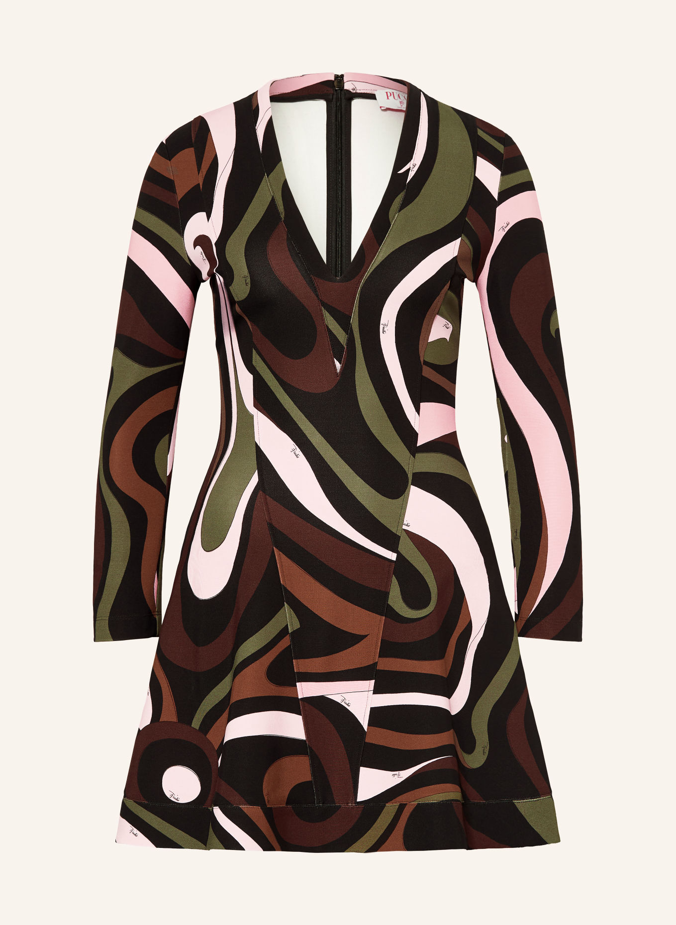 PUCCI Dress: KHAKI / PINK / BLACK