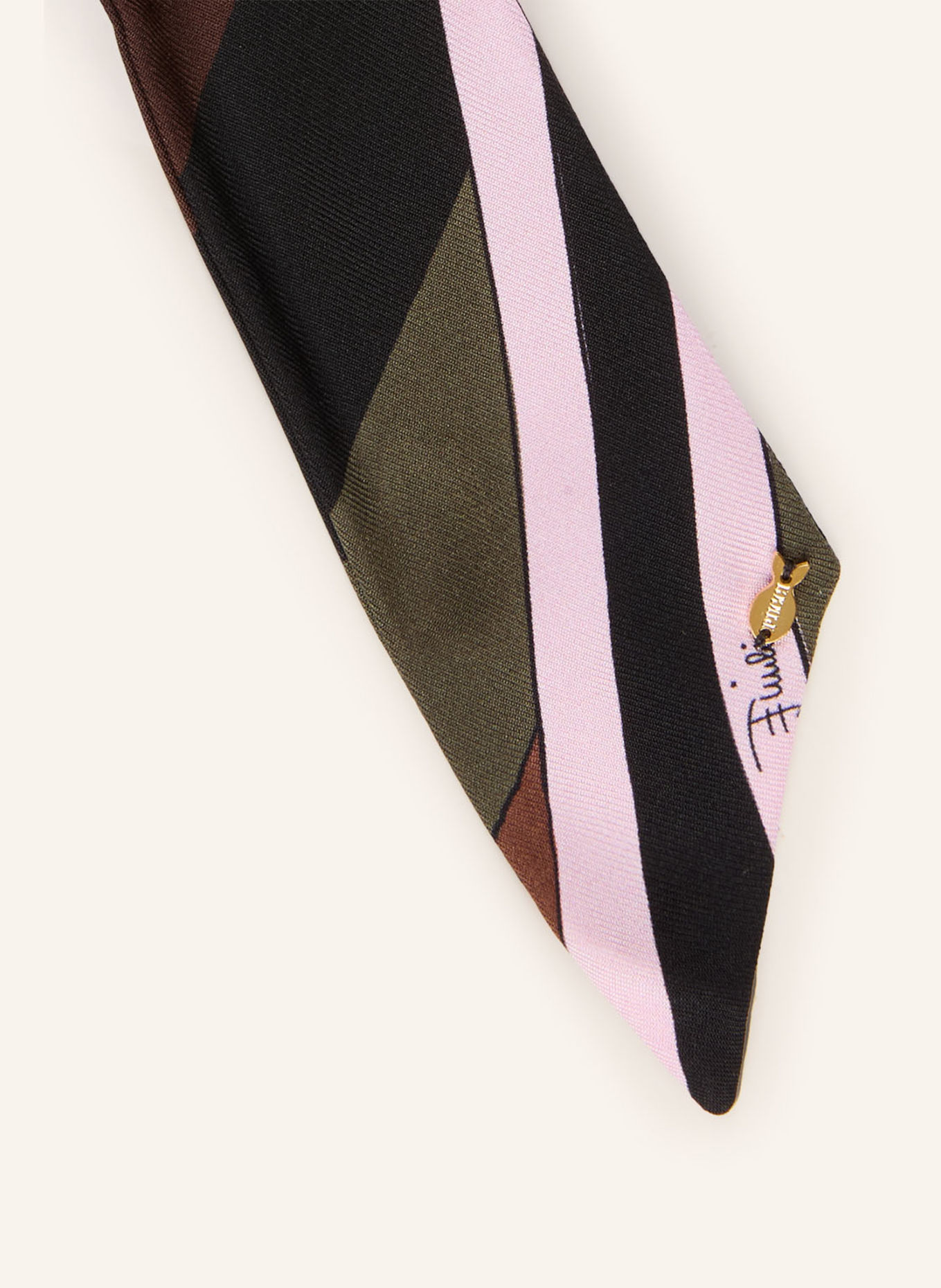 PUCCI Hair tie: KHAKI / BROWN / PINK