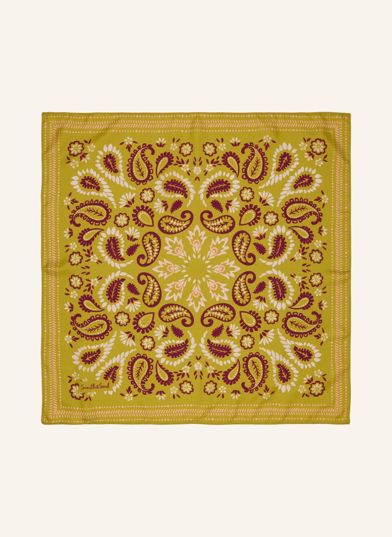 Smith & Soul Tuch: OLIV / DUNKELROT