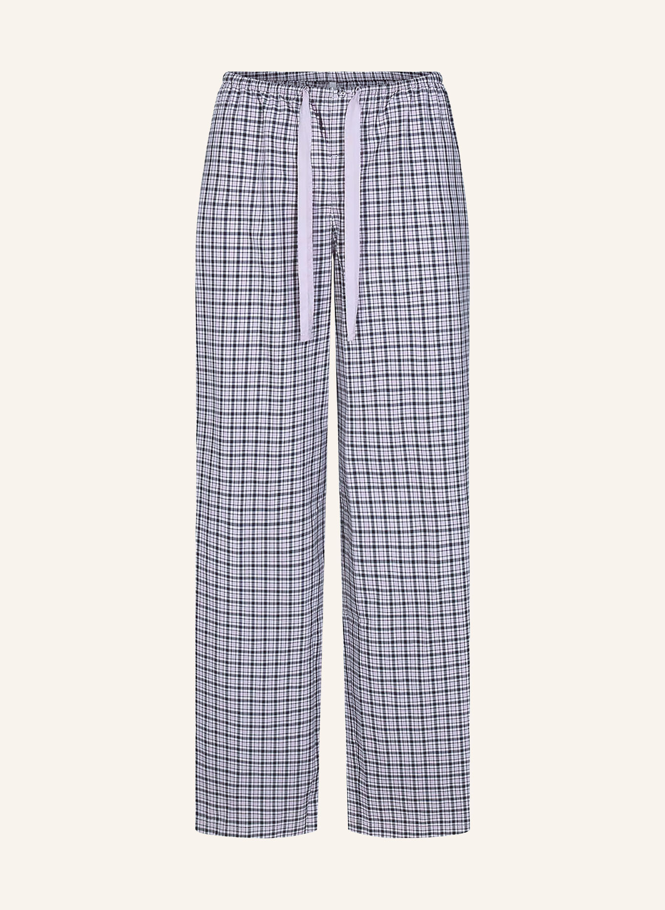 SKIMS Cotton Poplin Pajama Bottoms: MICA NAVY CHECK